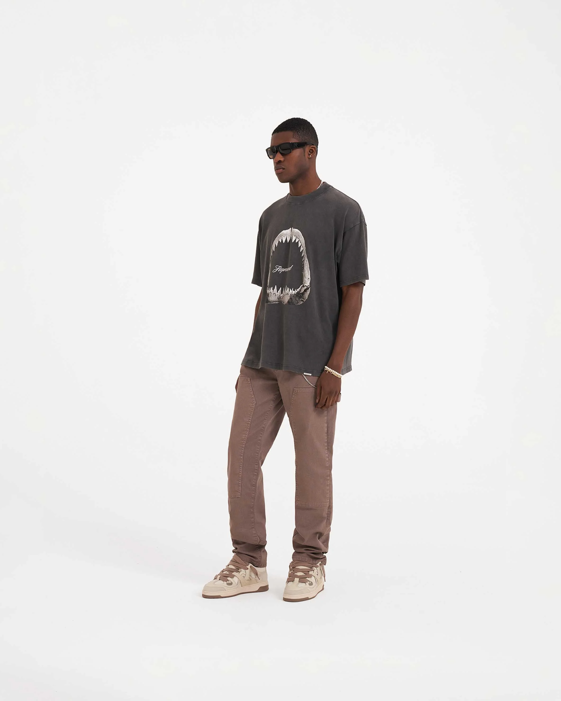 Shark Jaws T-Shirt - Vintage Grey - Image 5