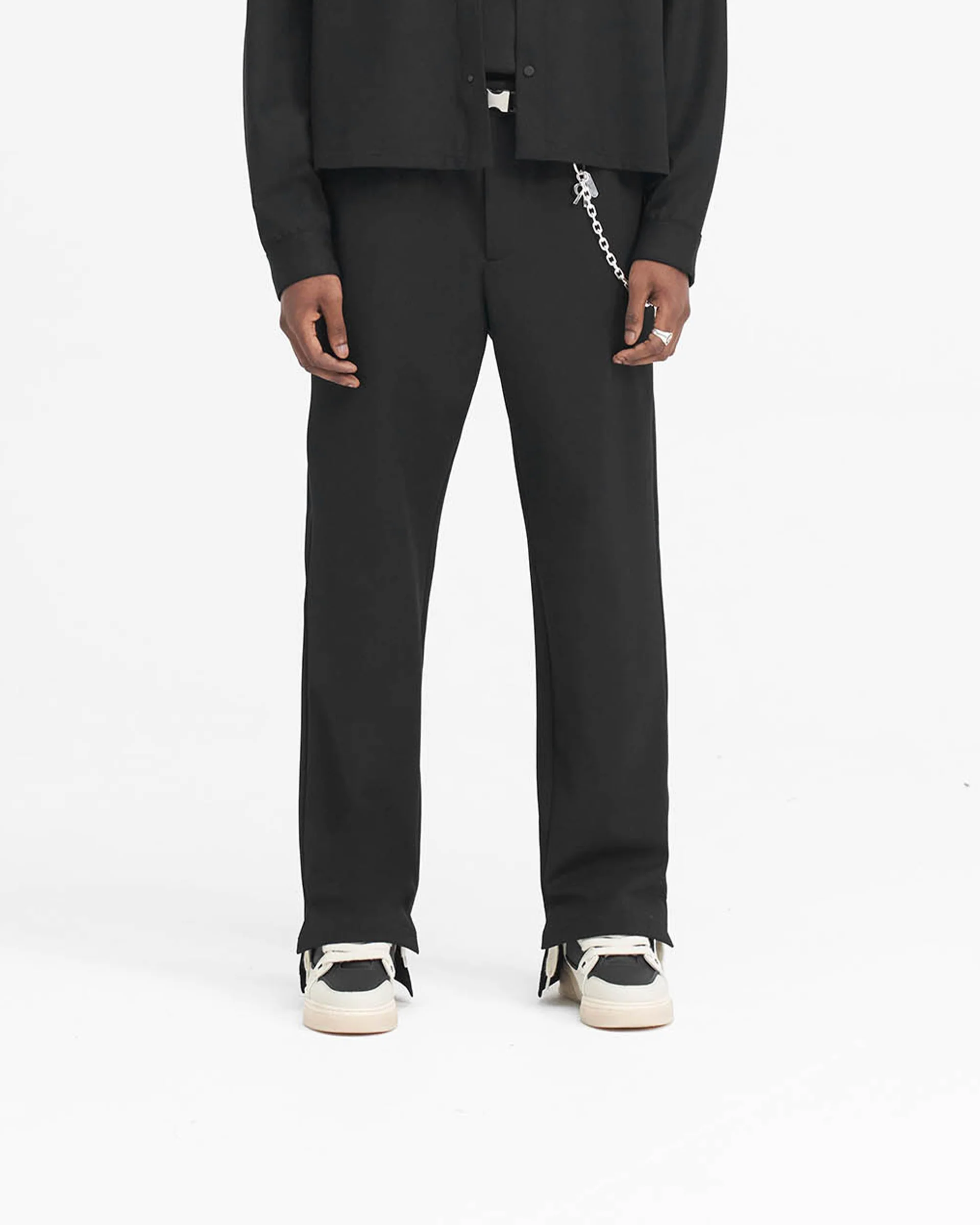 Stepped Hem Pant - Black - Image 3