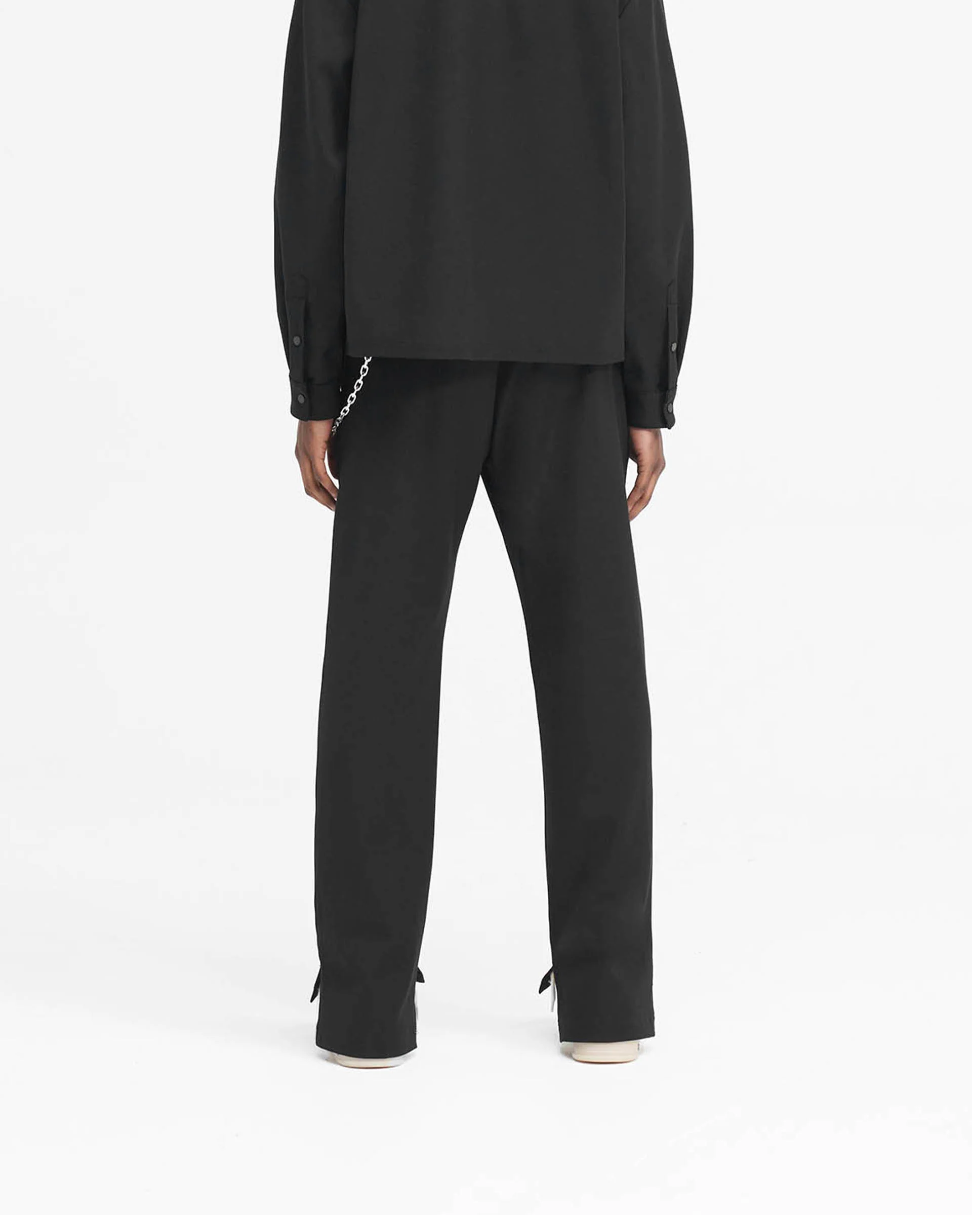 Stepped Hem Pant - Black - Image 4