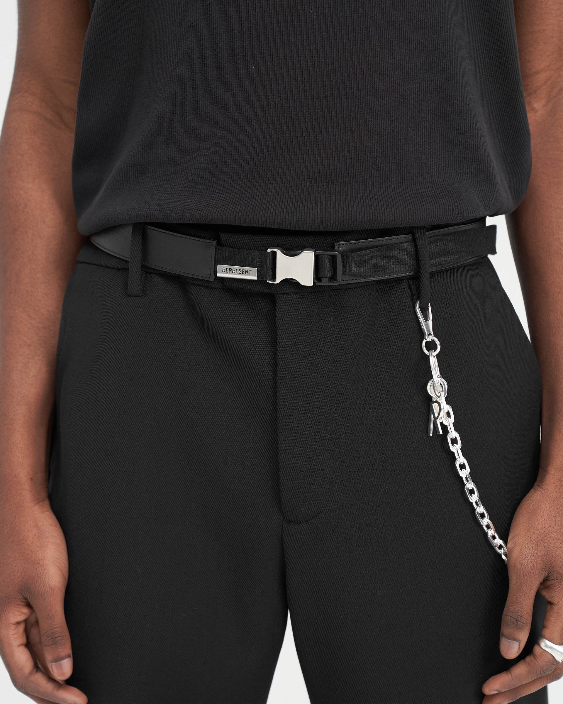 Stepped Hem Pant - Black - Image 5