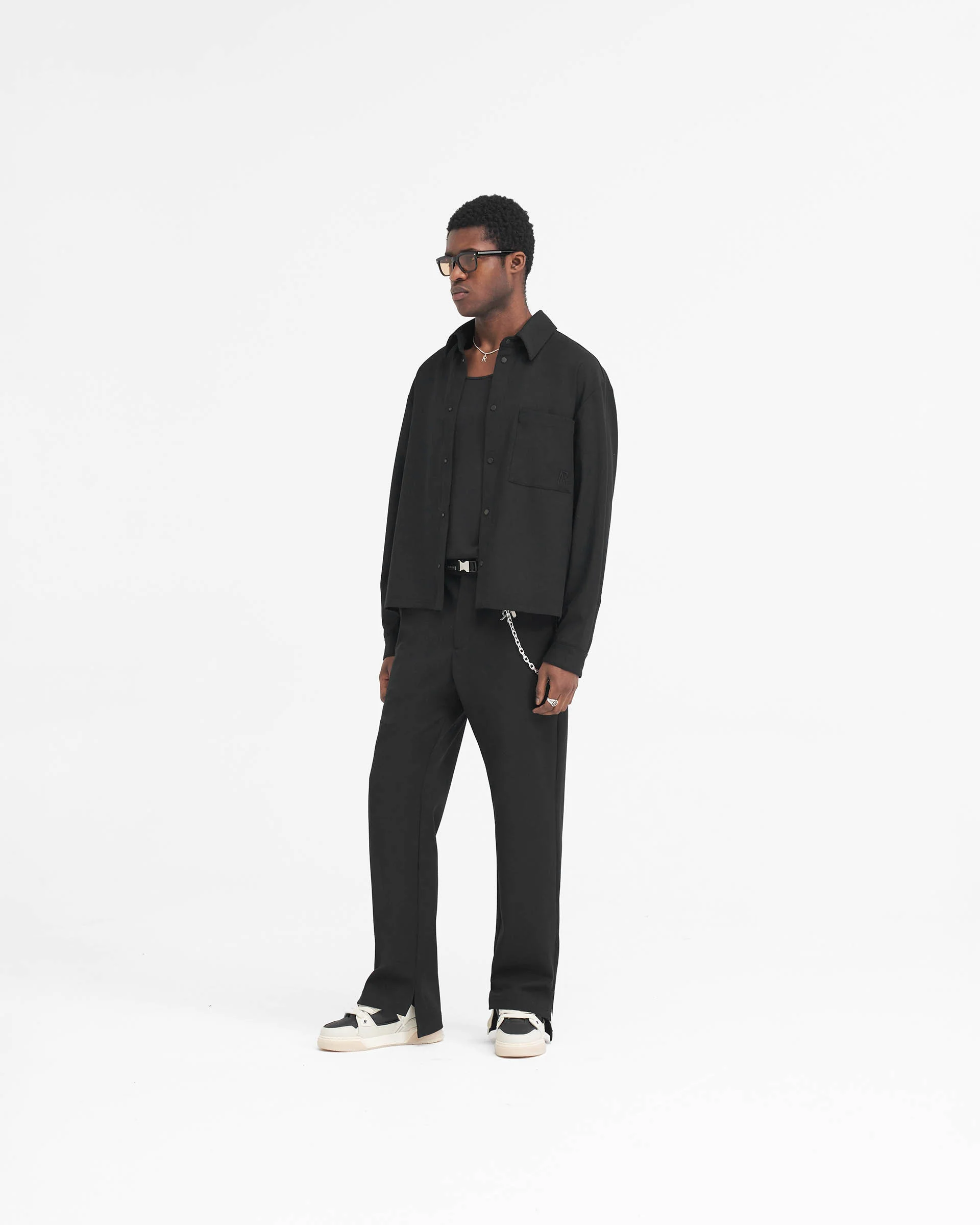Stepped Hem Pant - Black - Image 9