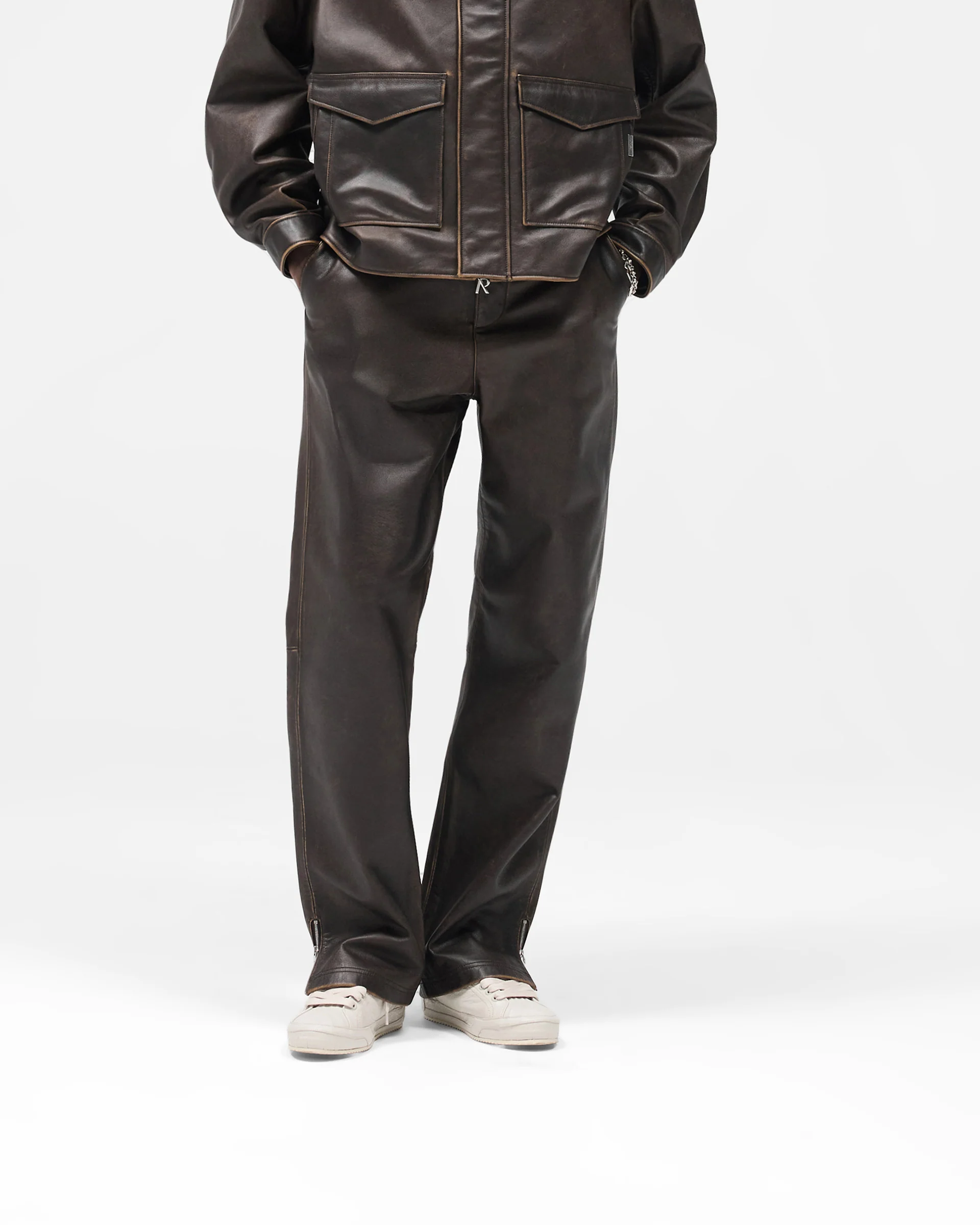 Sunfade Leather Pant - Nero - Image 3