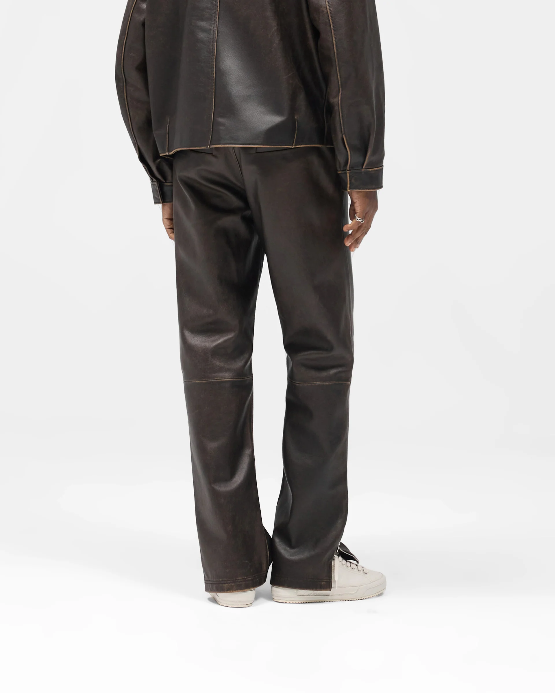 Sunfade Leather Pant - Nero - Image 4
