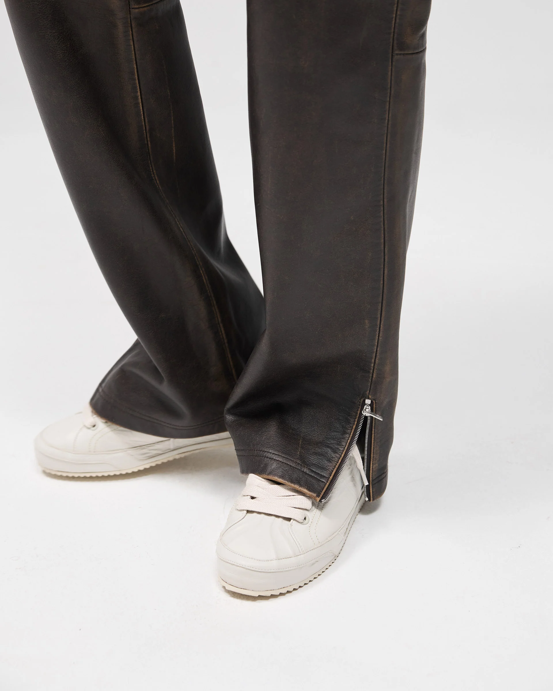 Sunfade Leather Pant - Nero - Image 5