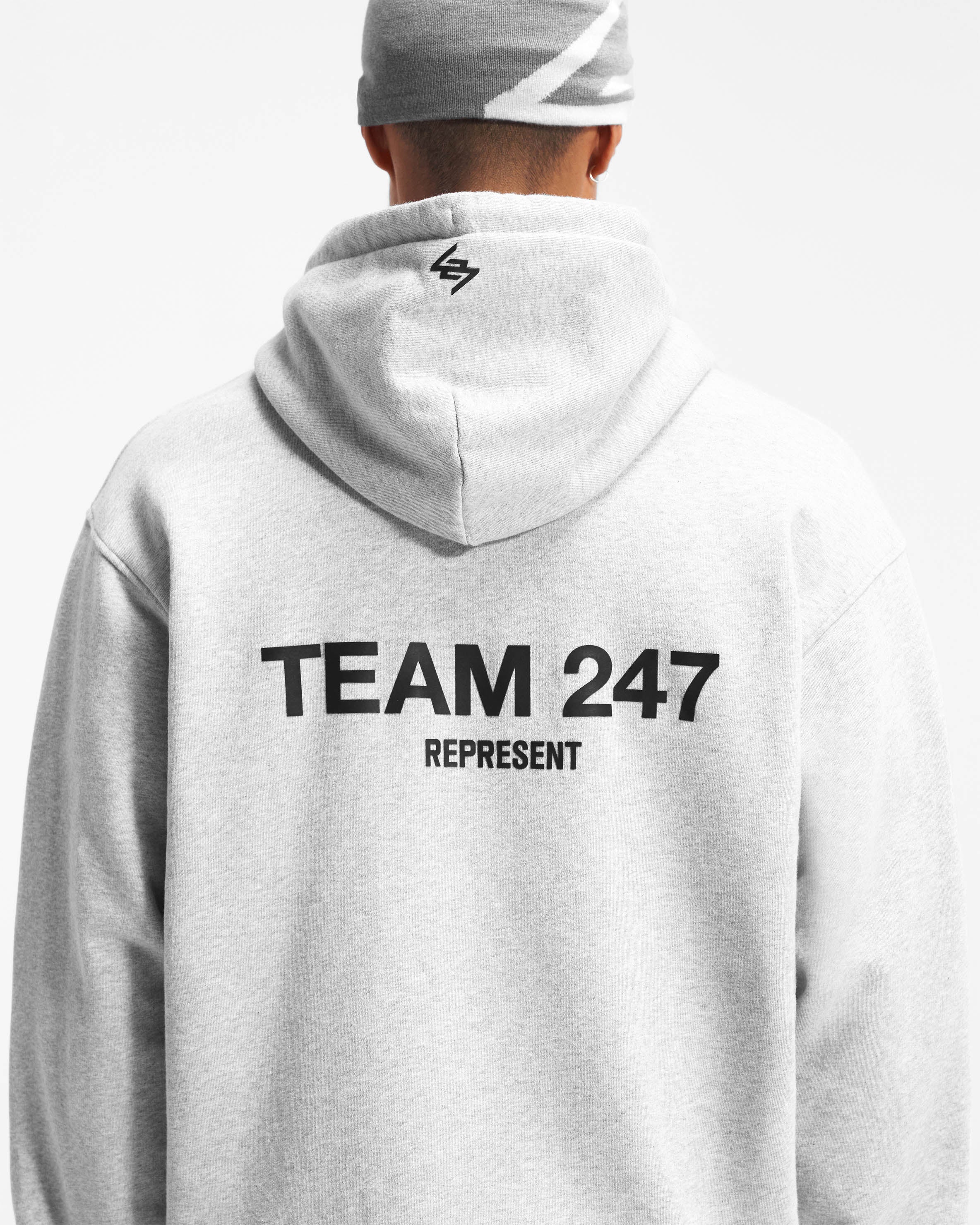 Team 247 Oversized Hoodie - Ash Grey - Image 6