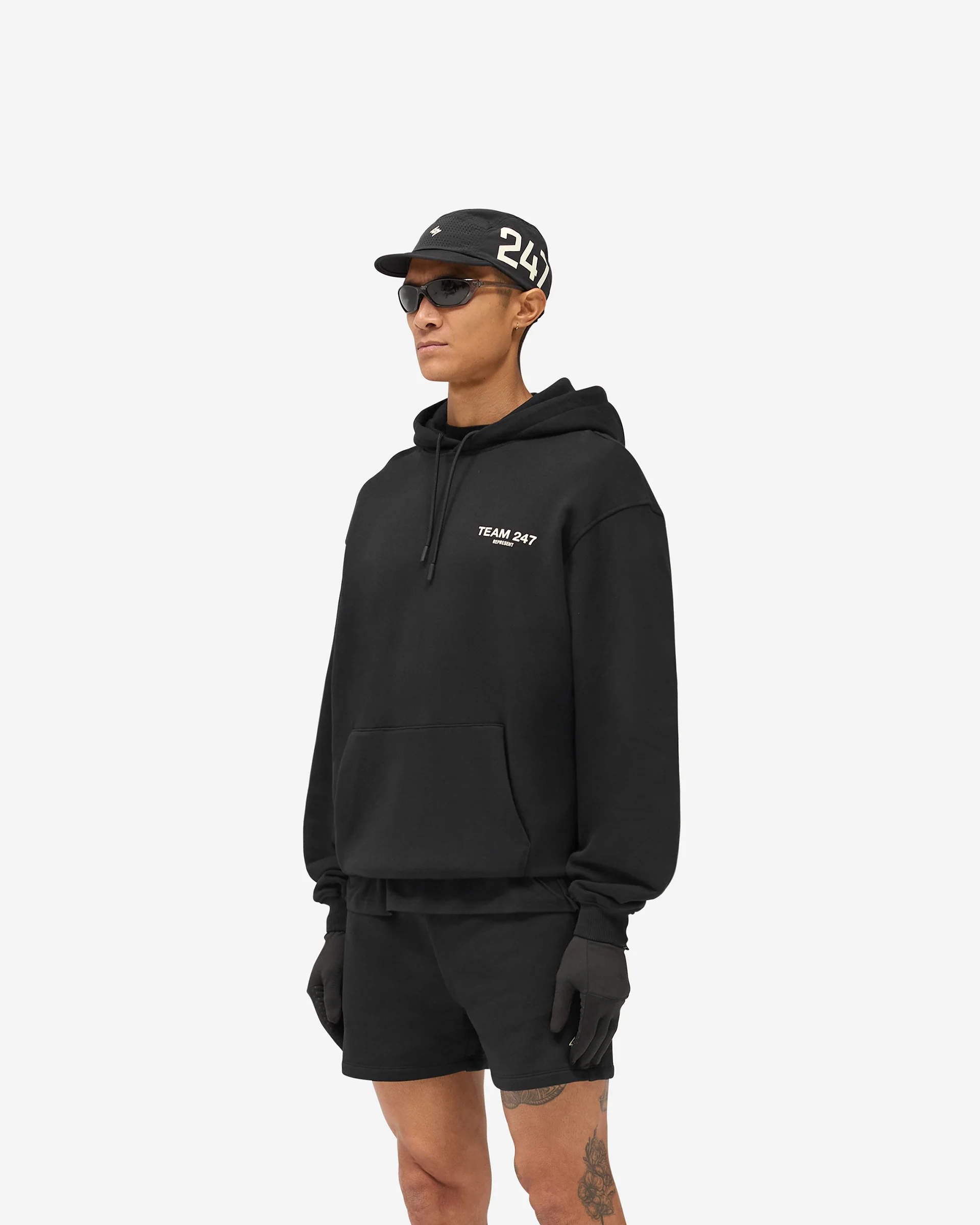 Team 247 Oversized Hoodie - Jet Black - Image 2