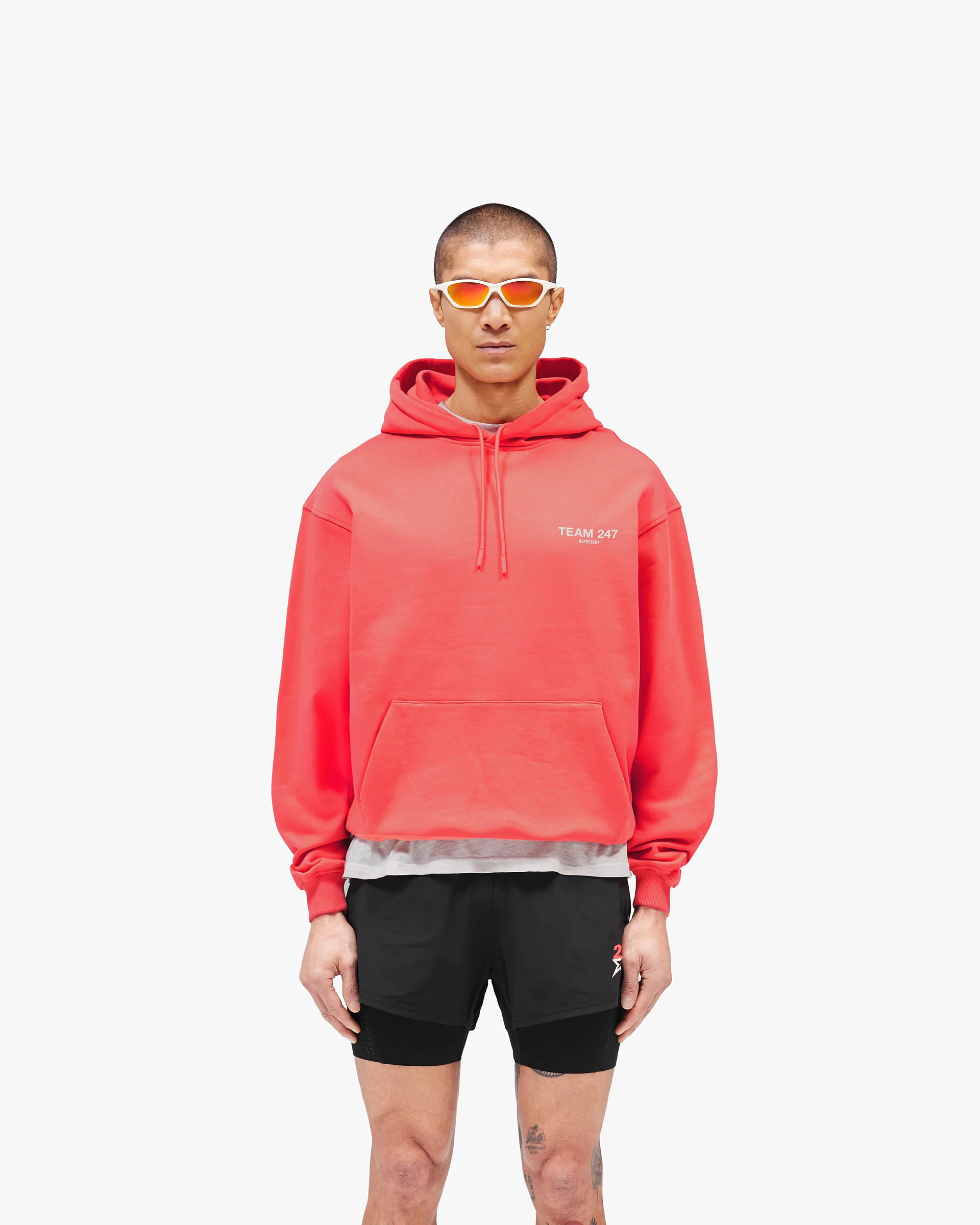 Team 247 Oversized Hoodie - Racing Red - Image 3