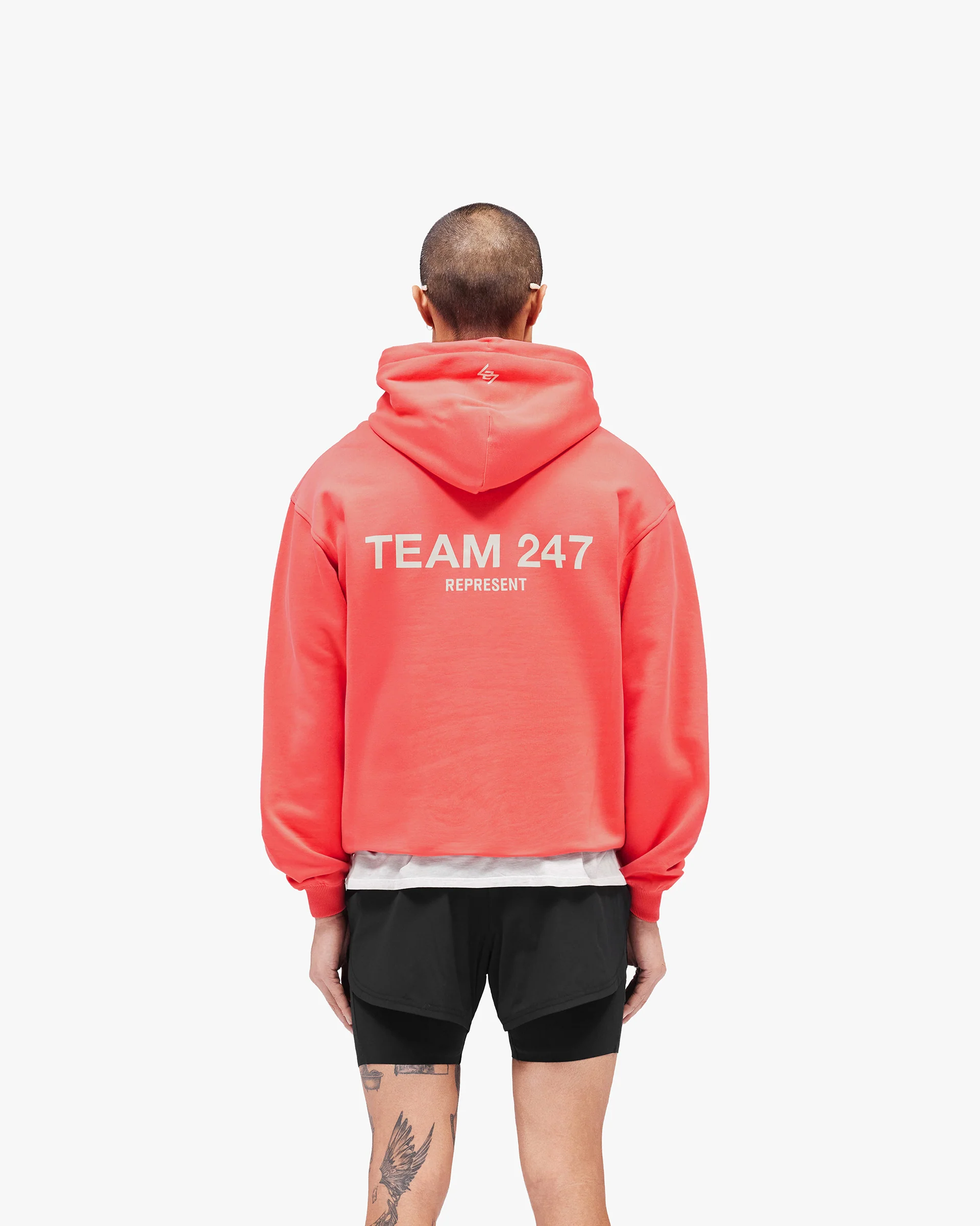 Team 247 Oversized Hoodie - Racing Red - Image 4