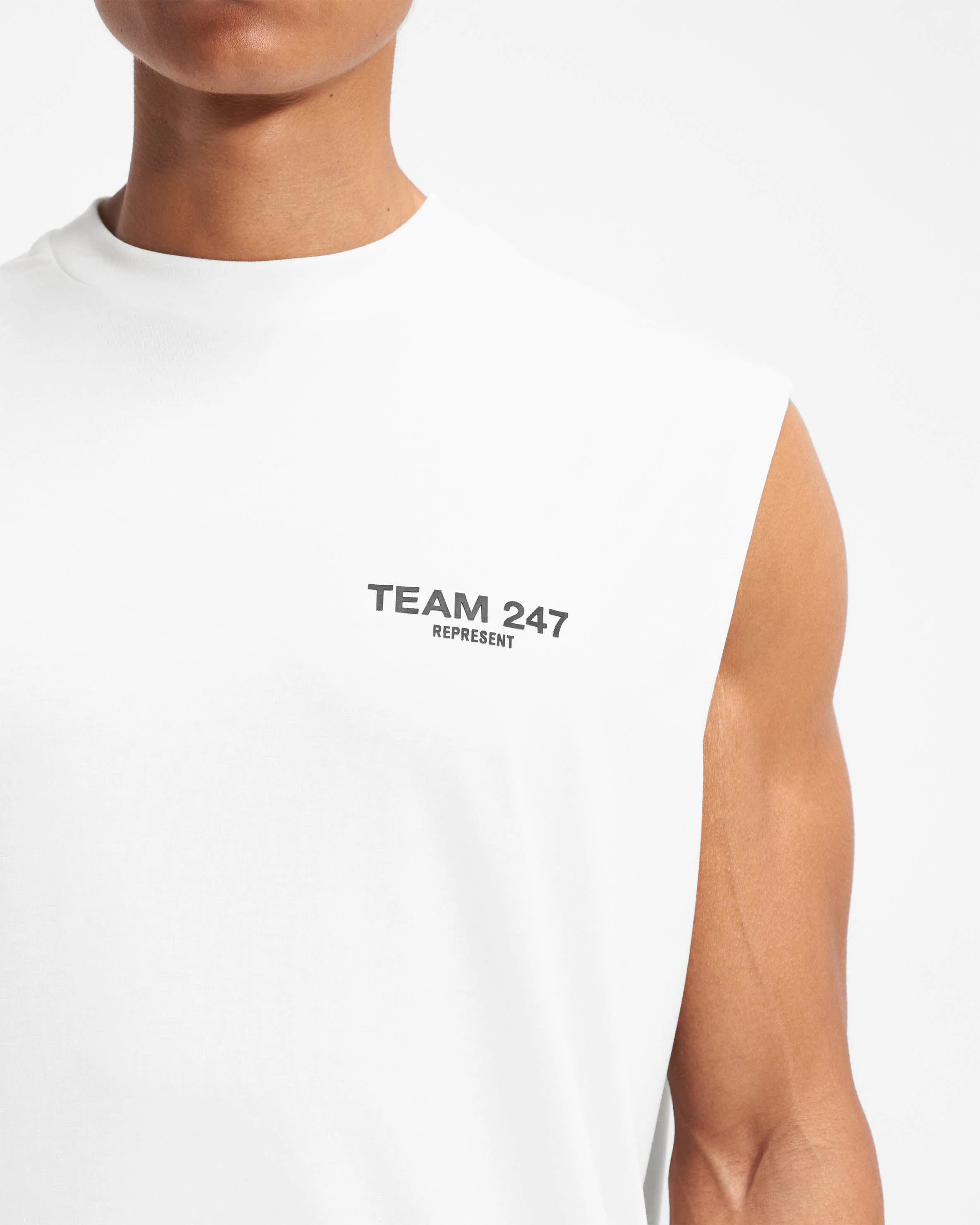 Team 247 Oversized Tank - Flat White - Image 4