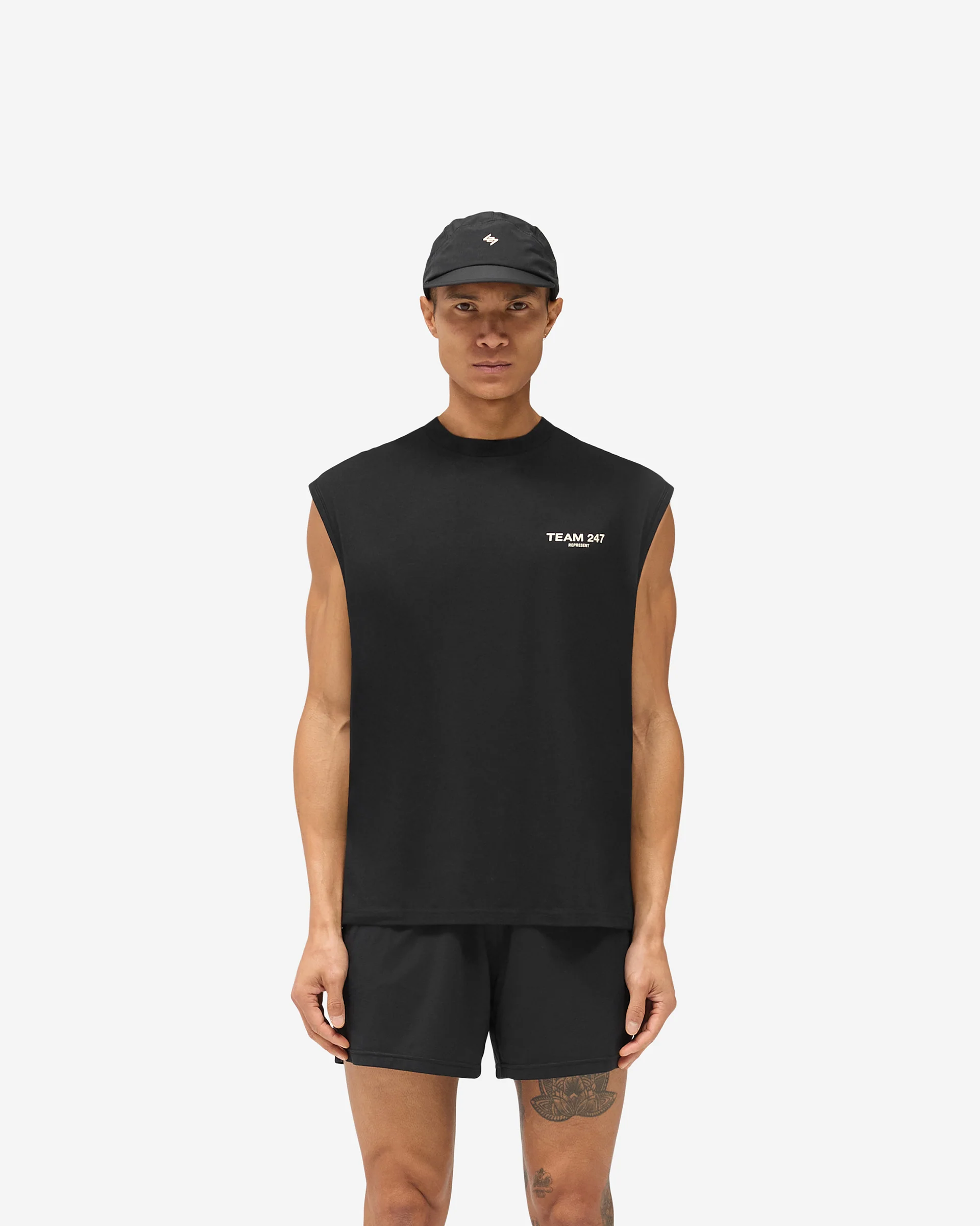 Team 247 Oversized Tank - Jet Black - Image 3