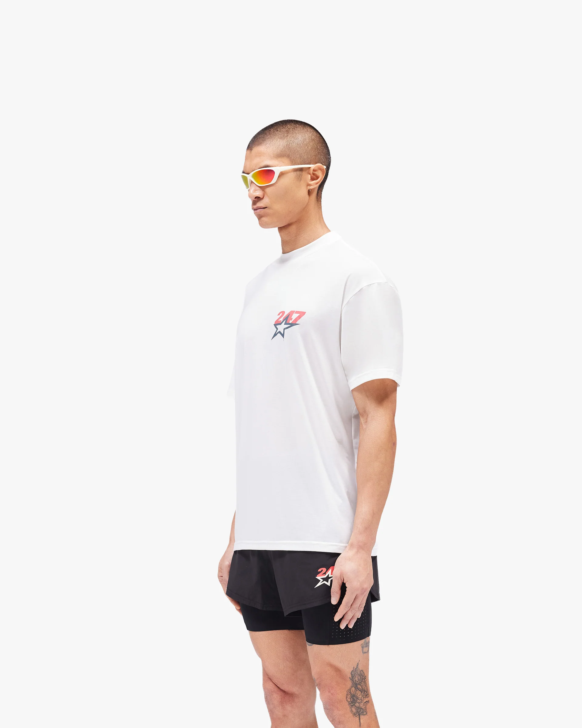 Team 247 Star Oversized T-Shirt - Flat White - Image 2