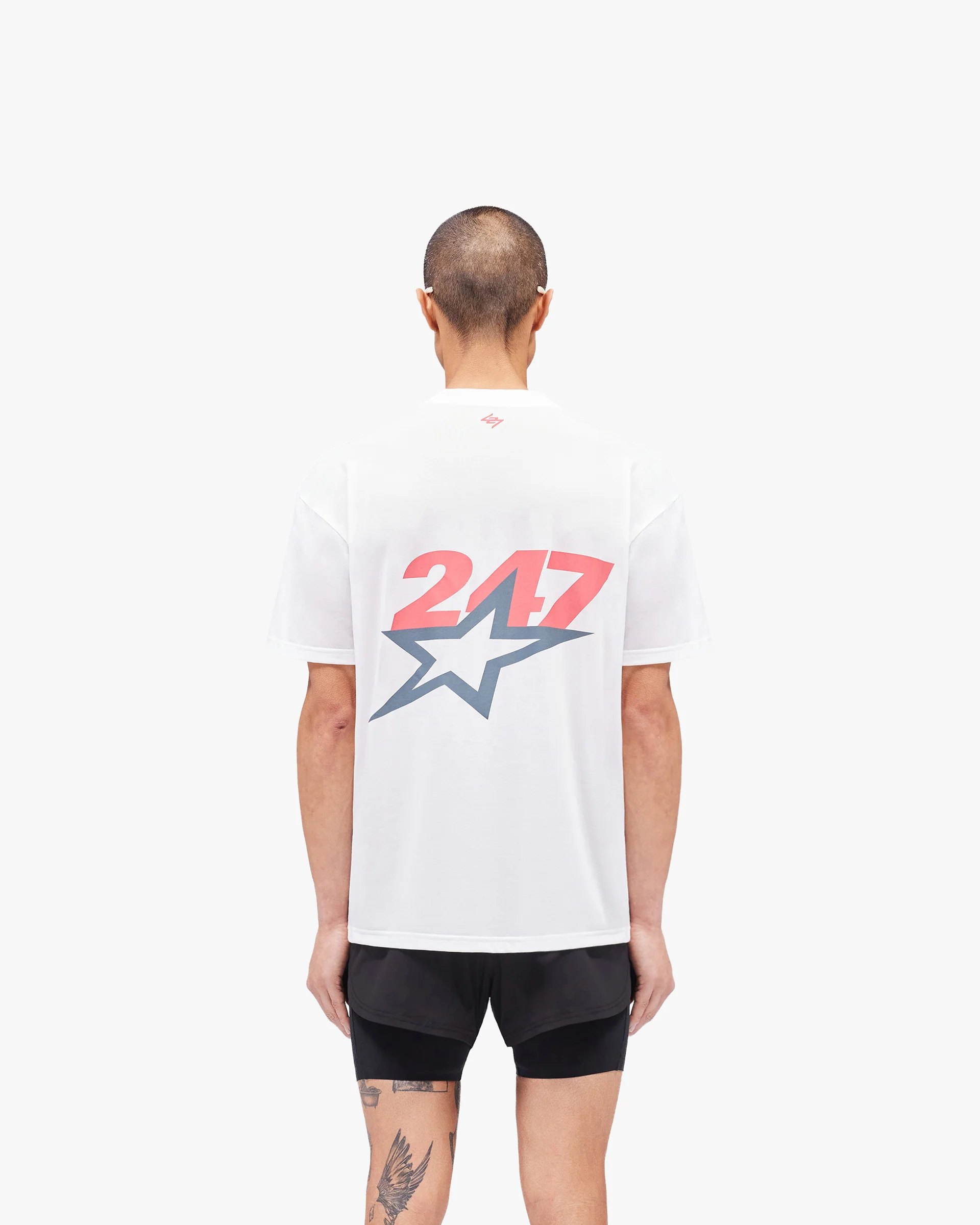 Team 247 Star Oversized T-Shirt - Flat White - Image 4
