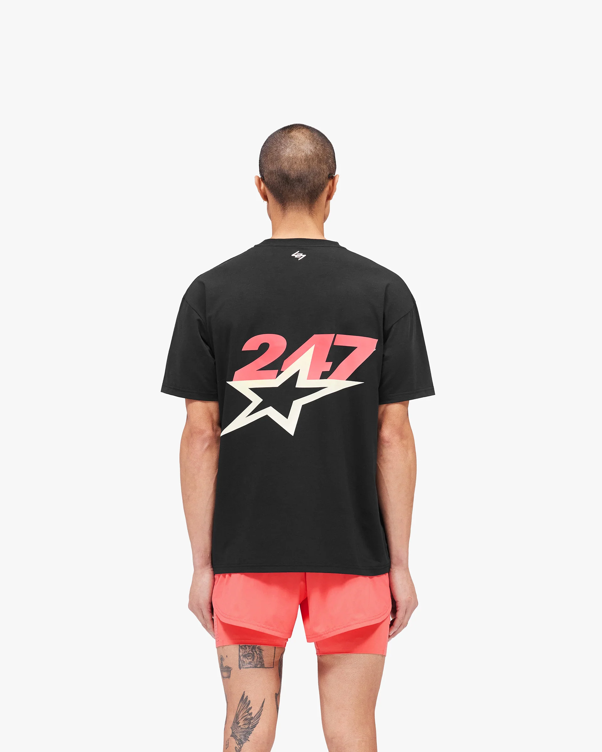 Team 247 Star Oversized T-Shirt - Jet Black - Image 4