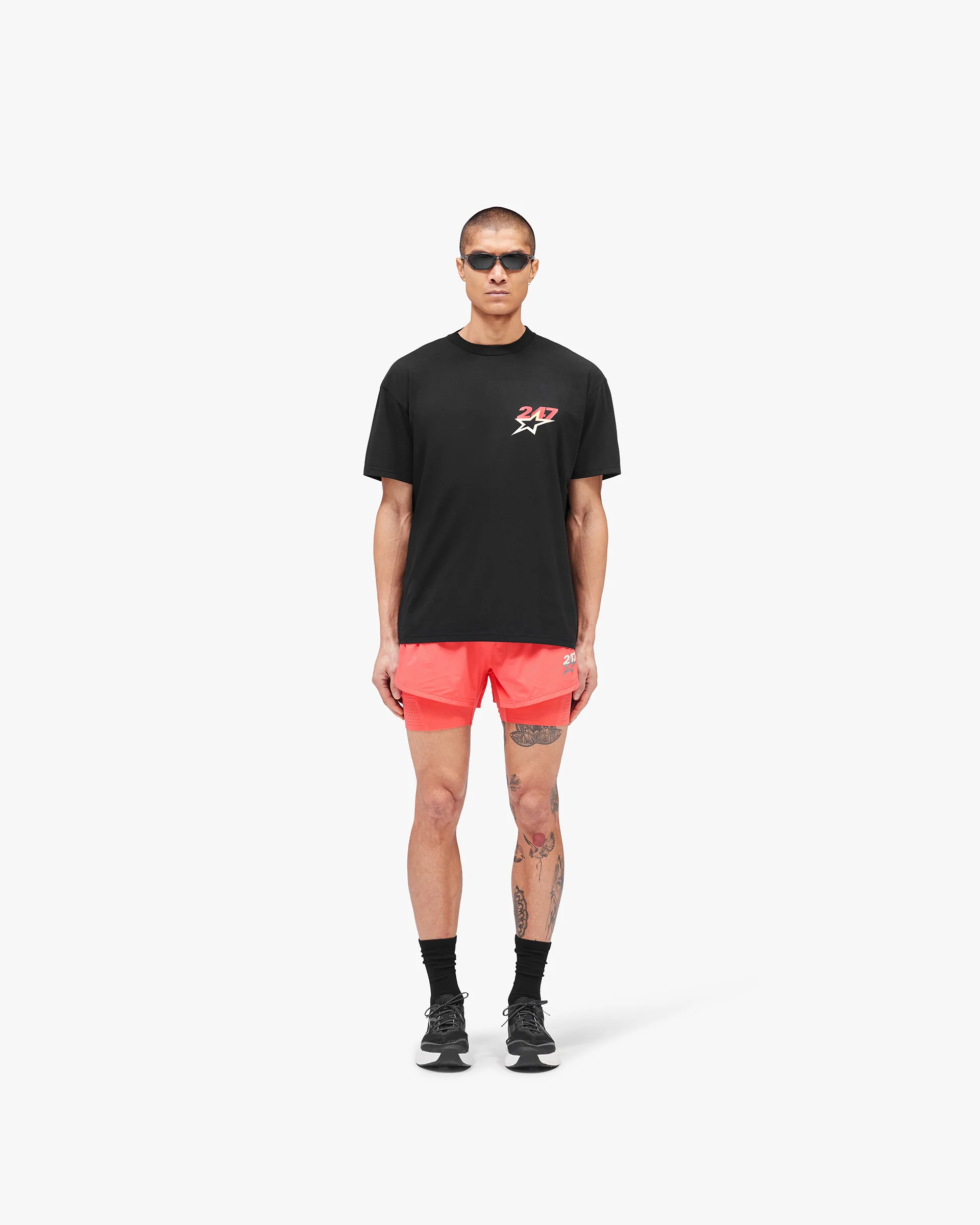 Team 247 Star Oversized T-Shirt - Jet Black - Image 5