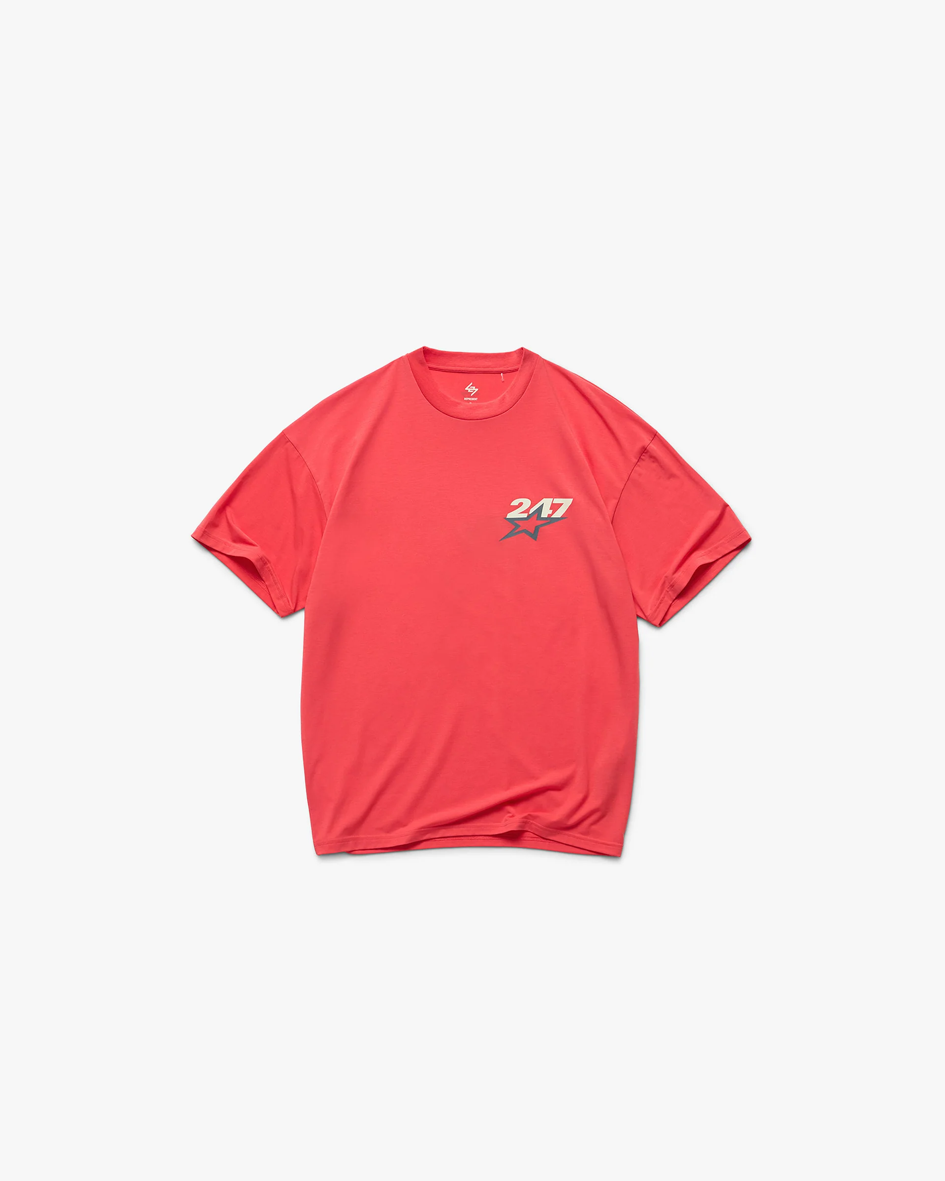 Team 247 Star Oversized T-Shirt - Racing Red