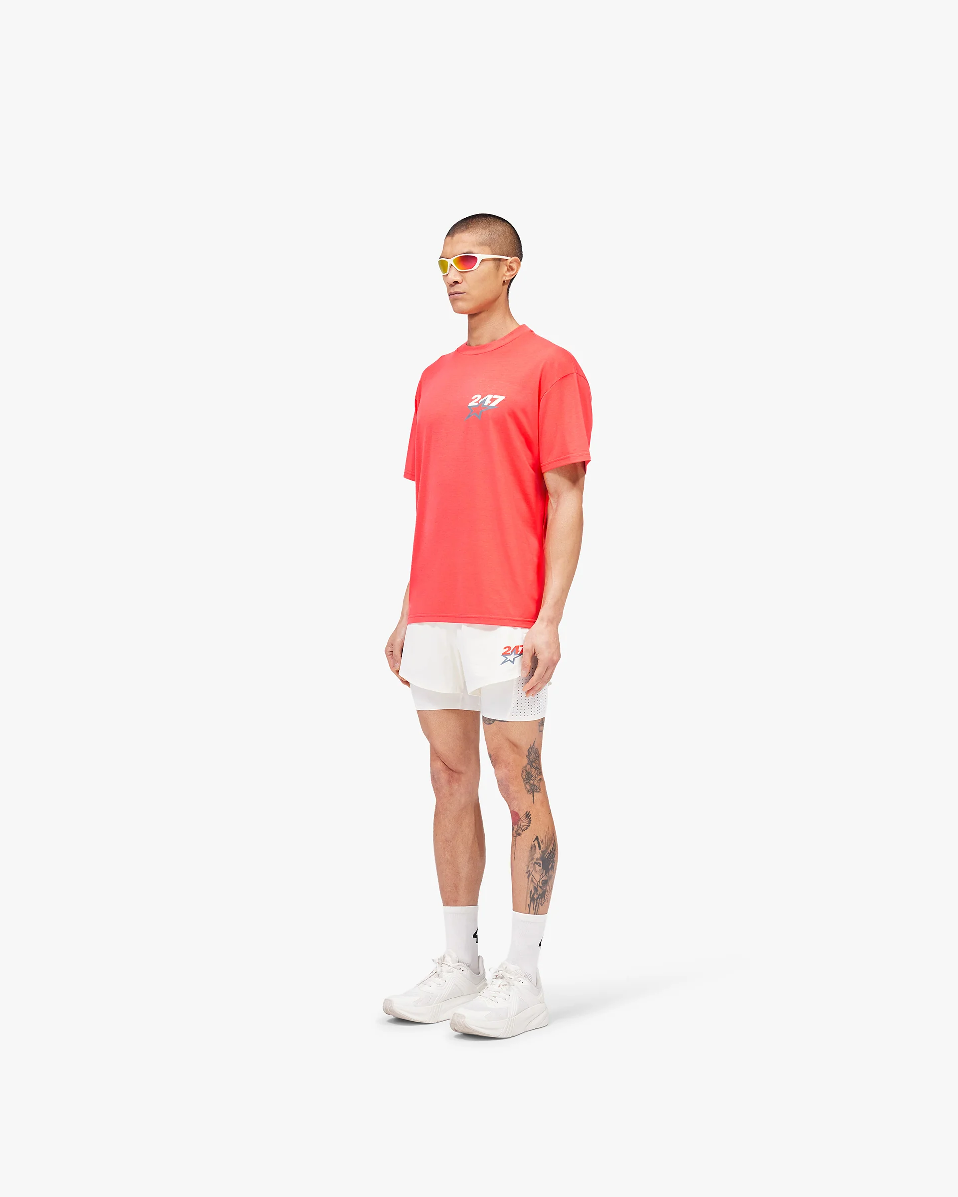 Team 247 Star Oversized T-Shirt - Racing Red - Image 6