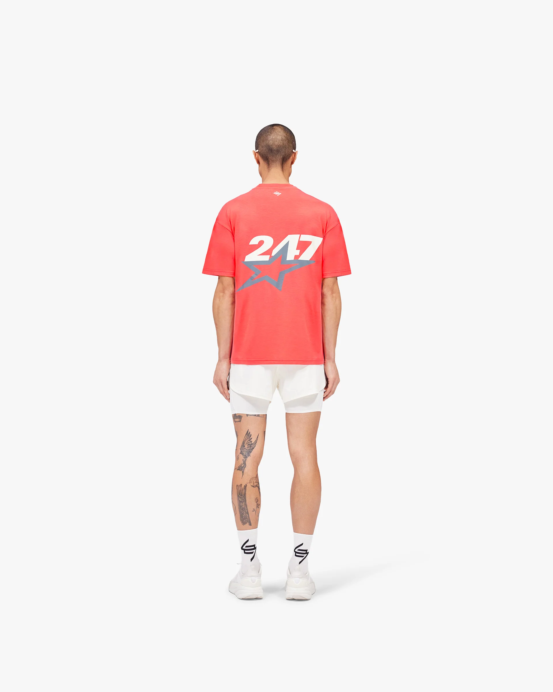 Team 247 Star Oversized T-Shirt - Racing Red - Image 7