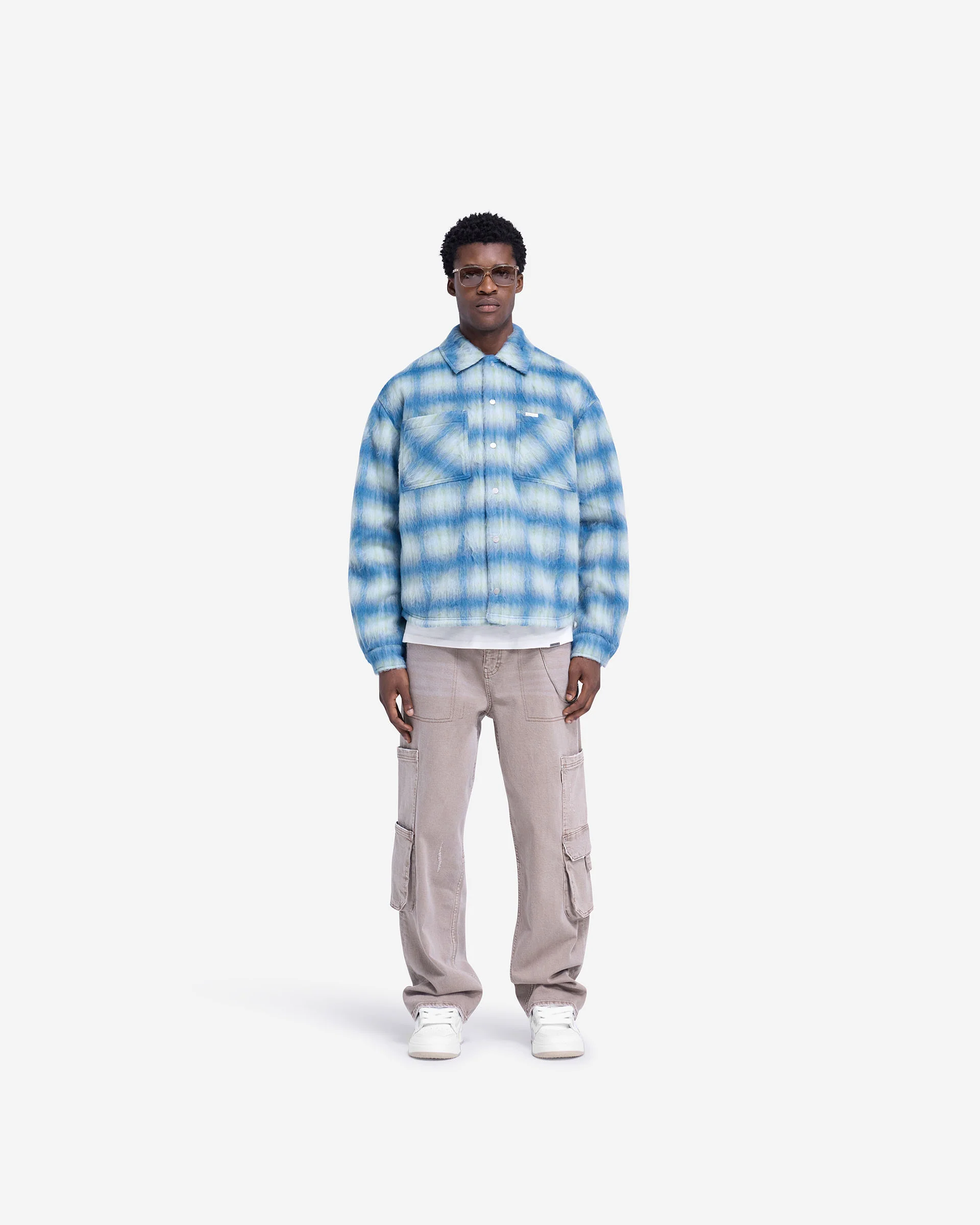 Textured Overshirt - Electric Blue - Image 5