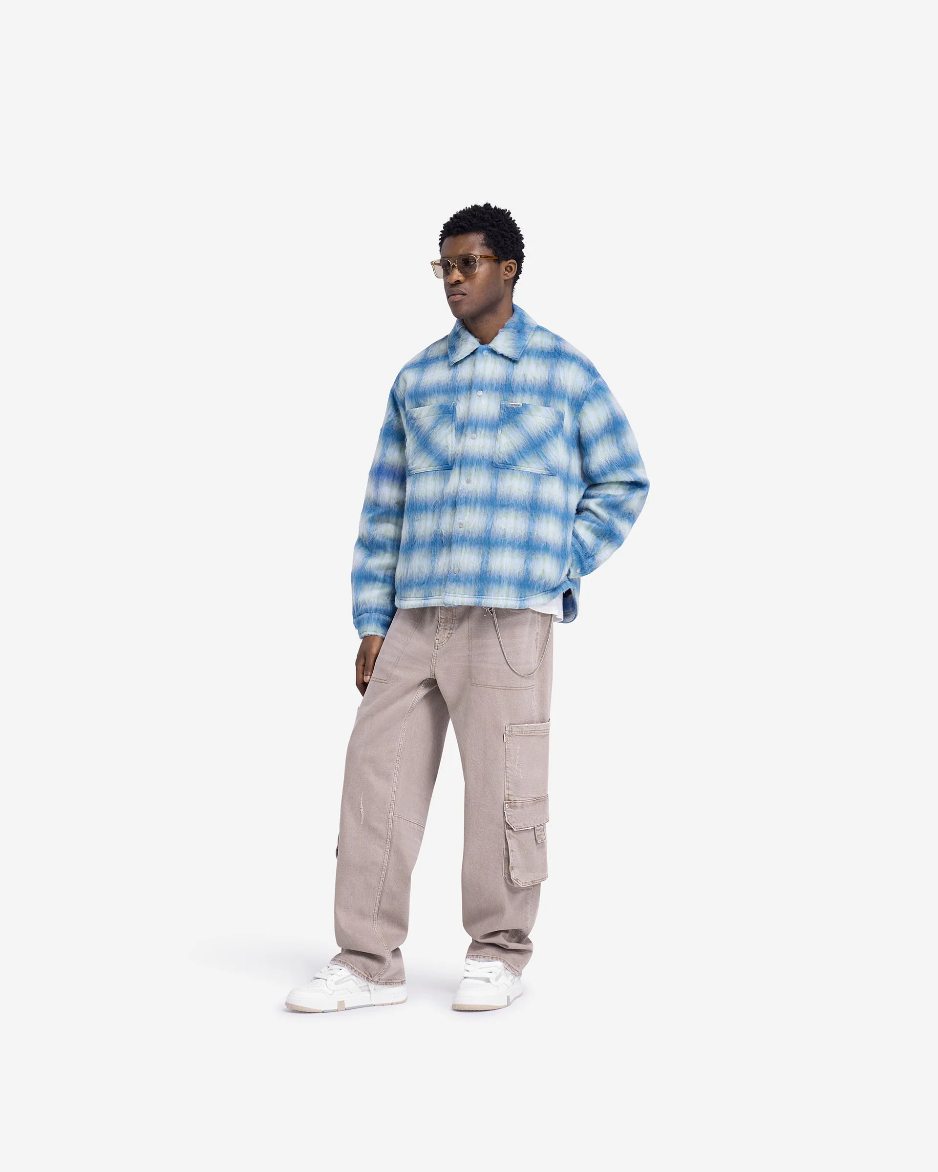 Textured Overshirt - Electric Blue - Image 6