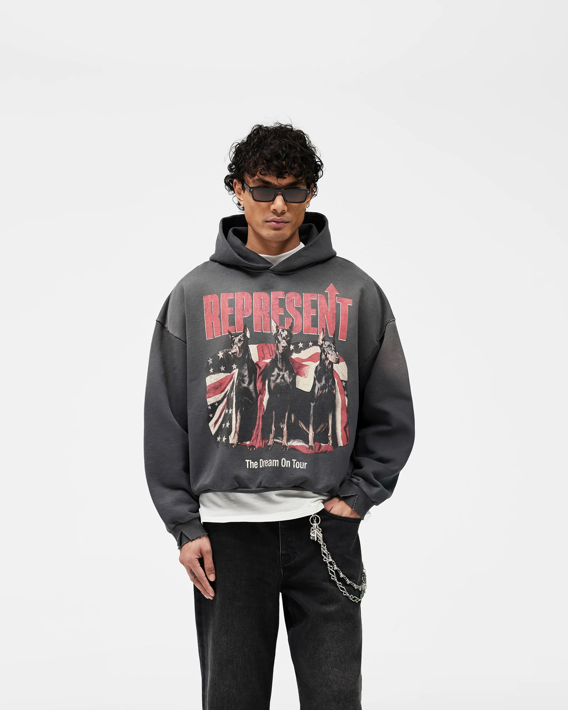 Dream On Tour Hoodie - Sun Fade Grey - Image 3