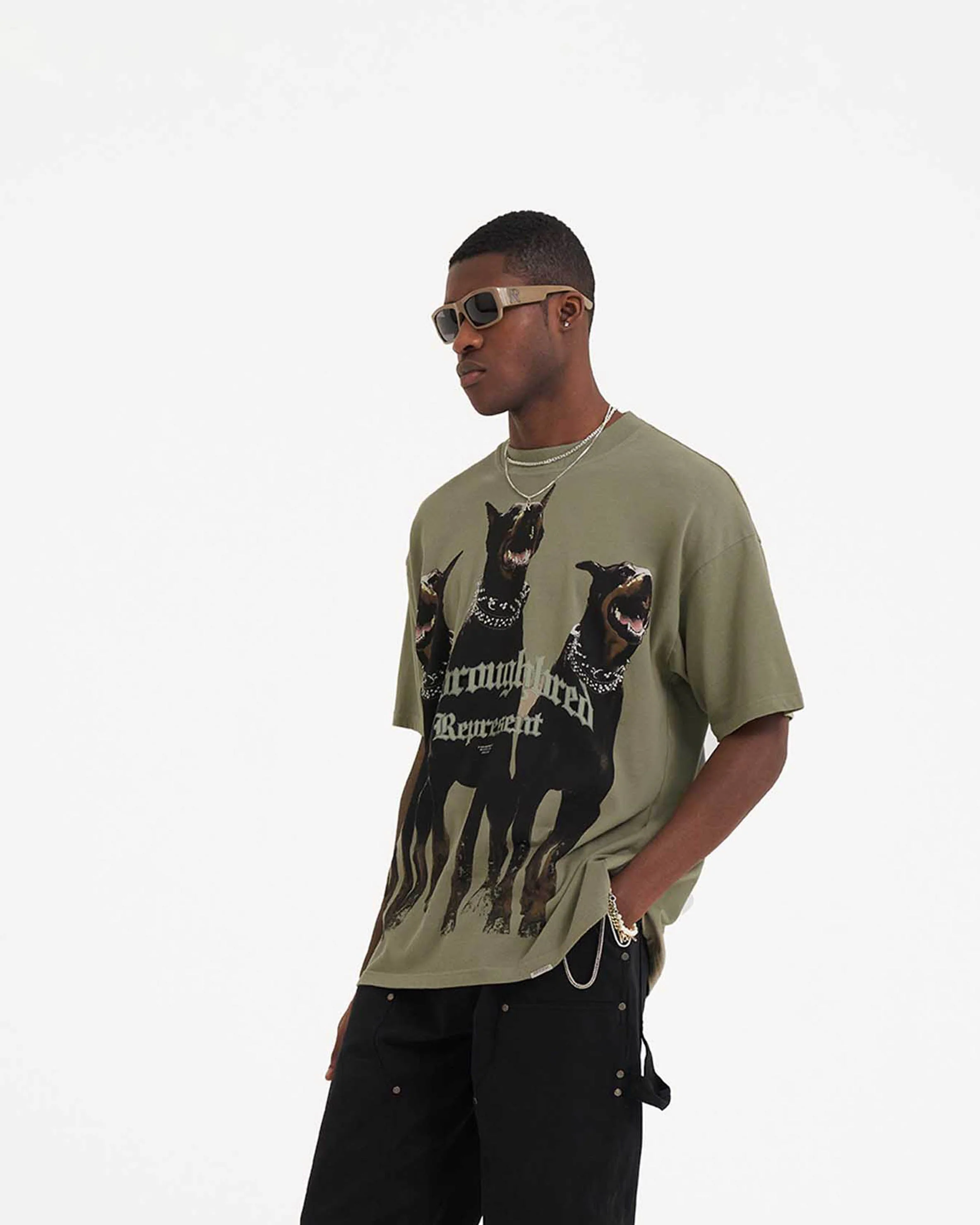 Thoroughbred T-Shirt - Khaki - Image 3