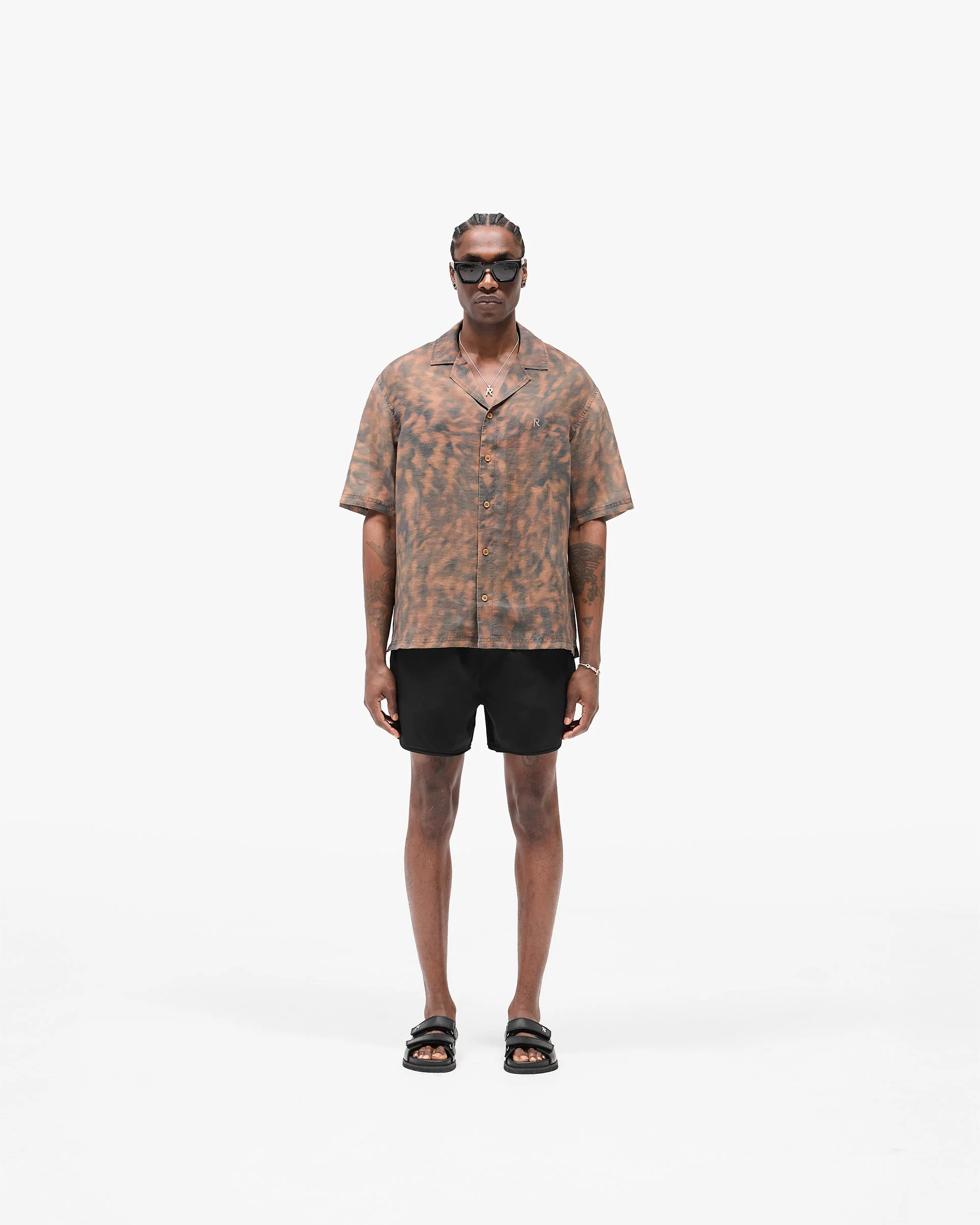 Tortoise Print Shirt - Brown - Image 5