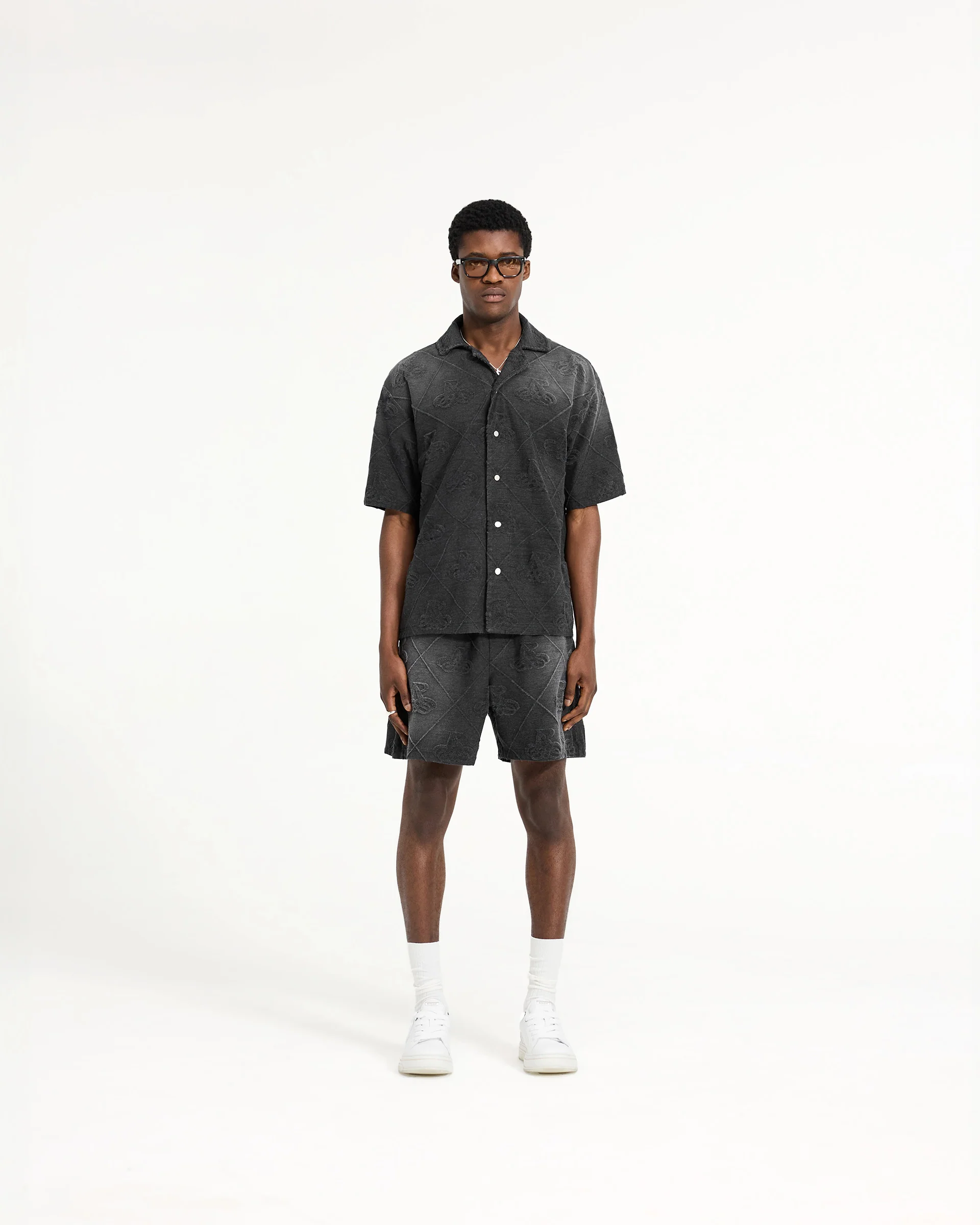 Towelling Short - Jet Black - Image 6