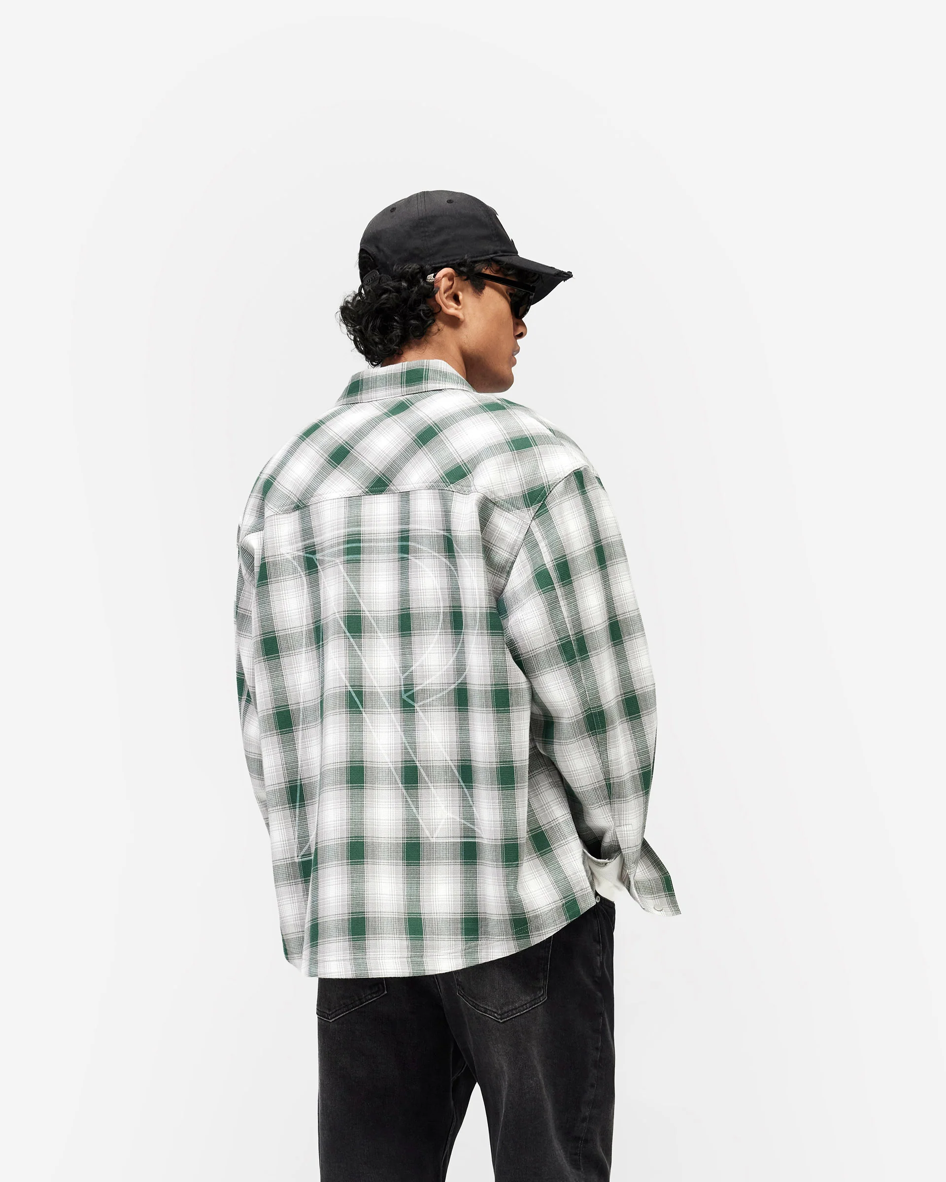 Waffle Flannel - Dark Green - Image 5