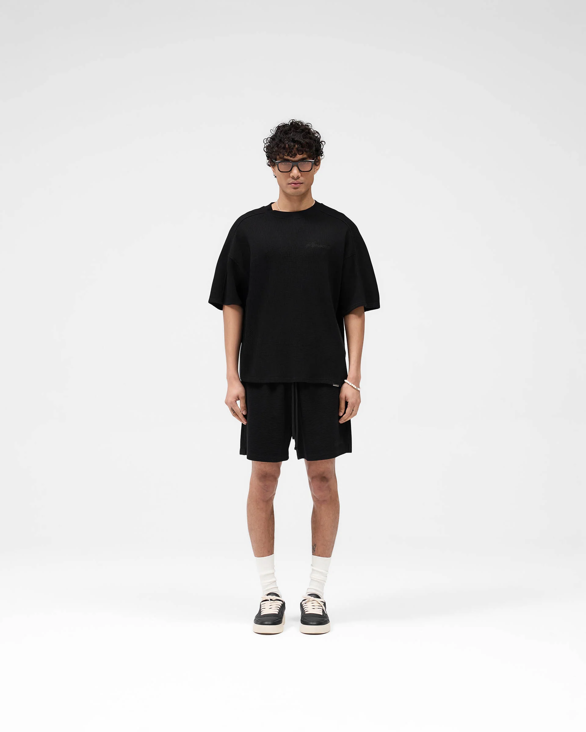Waffle T-Shirt - Jet Black - Image 5
