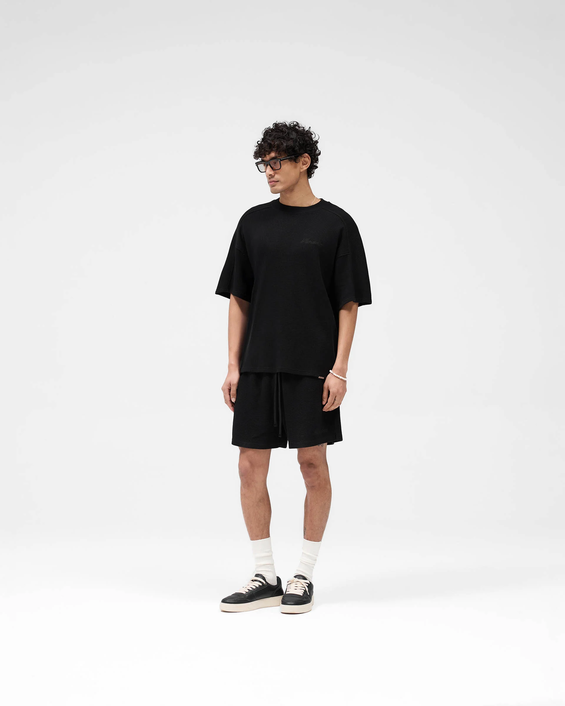 Waffle T-Shirt - Jet Black - Image 7