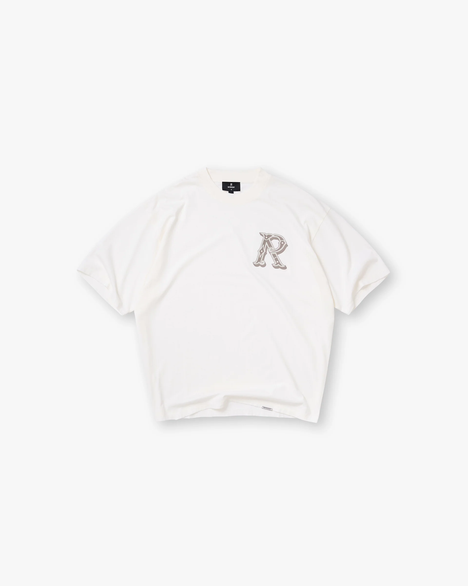 Western Initial T-Shirt - Flat White
