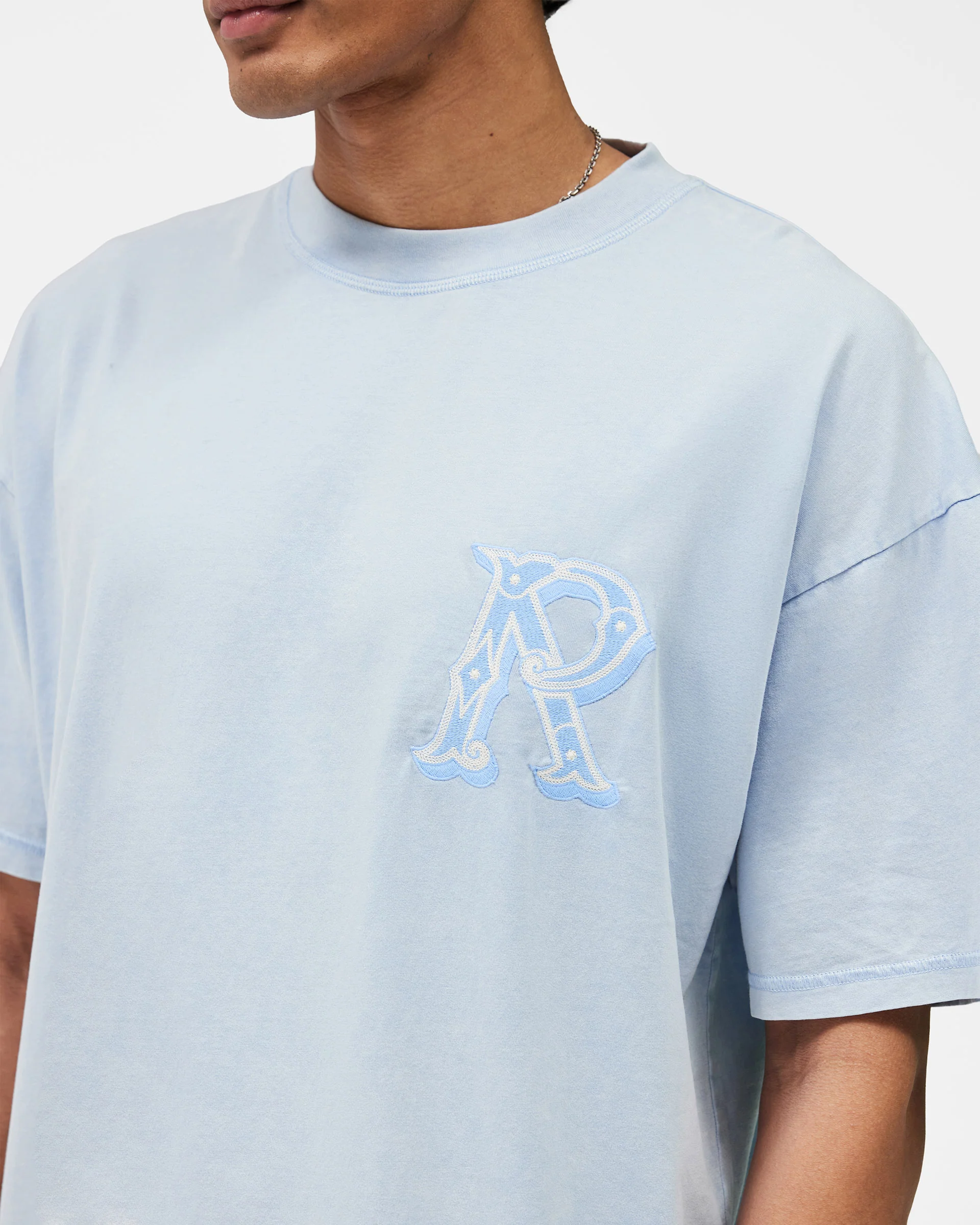 Western Initial T-Shirt - Mountain Blue - Image 5