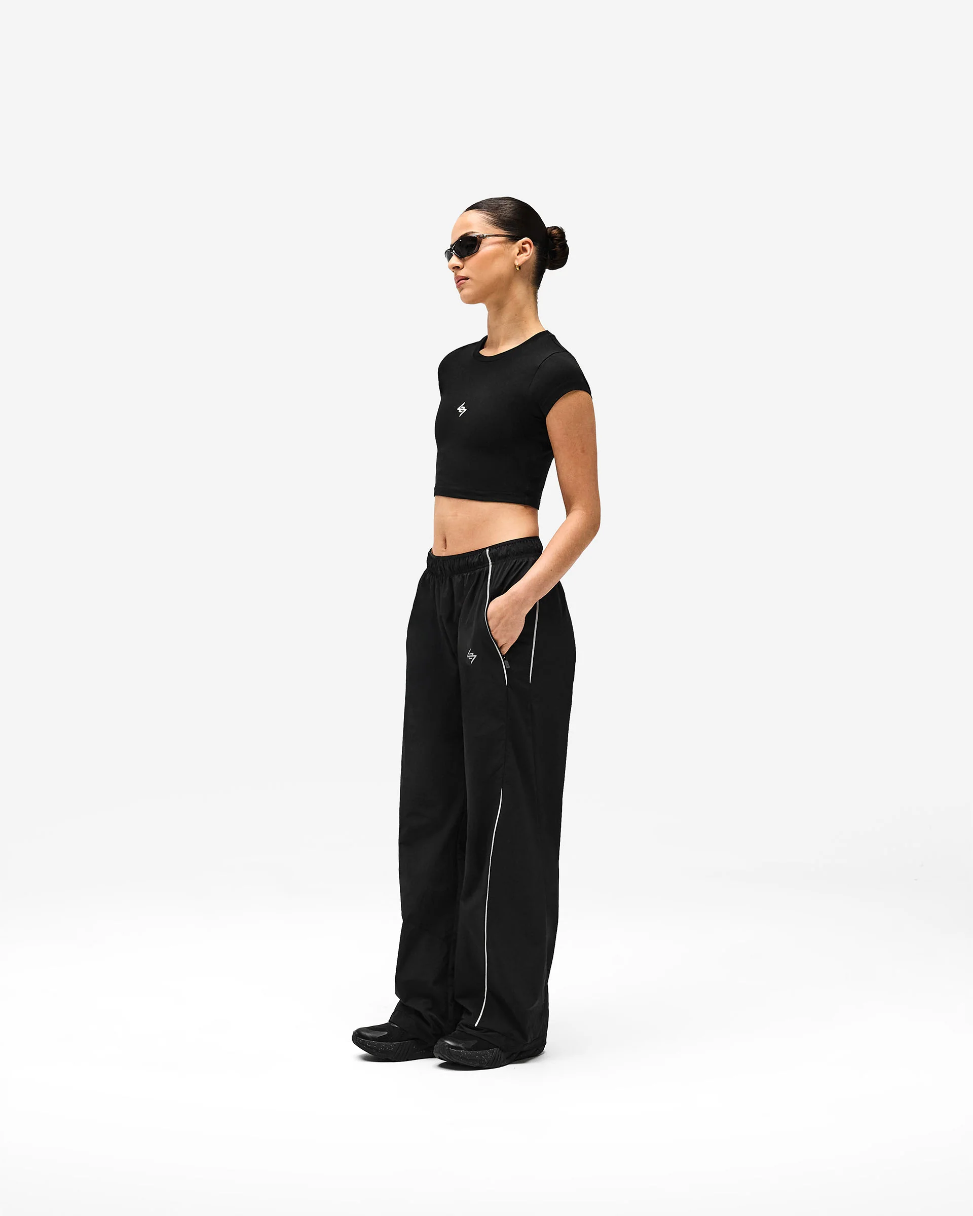 247 Micro Cap Sleeve T-Shirt - Black - Image 4