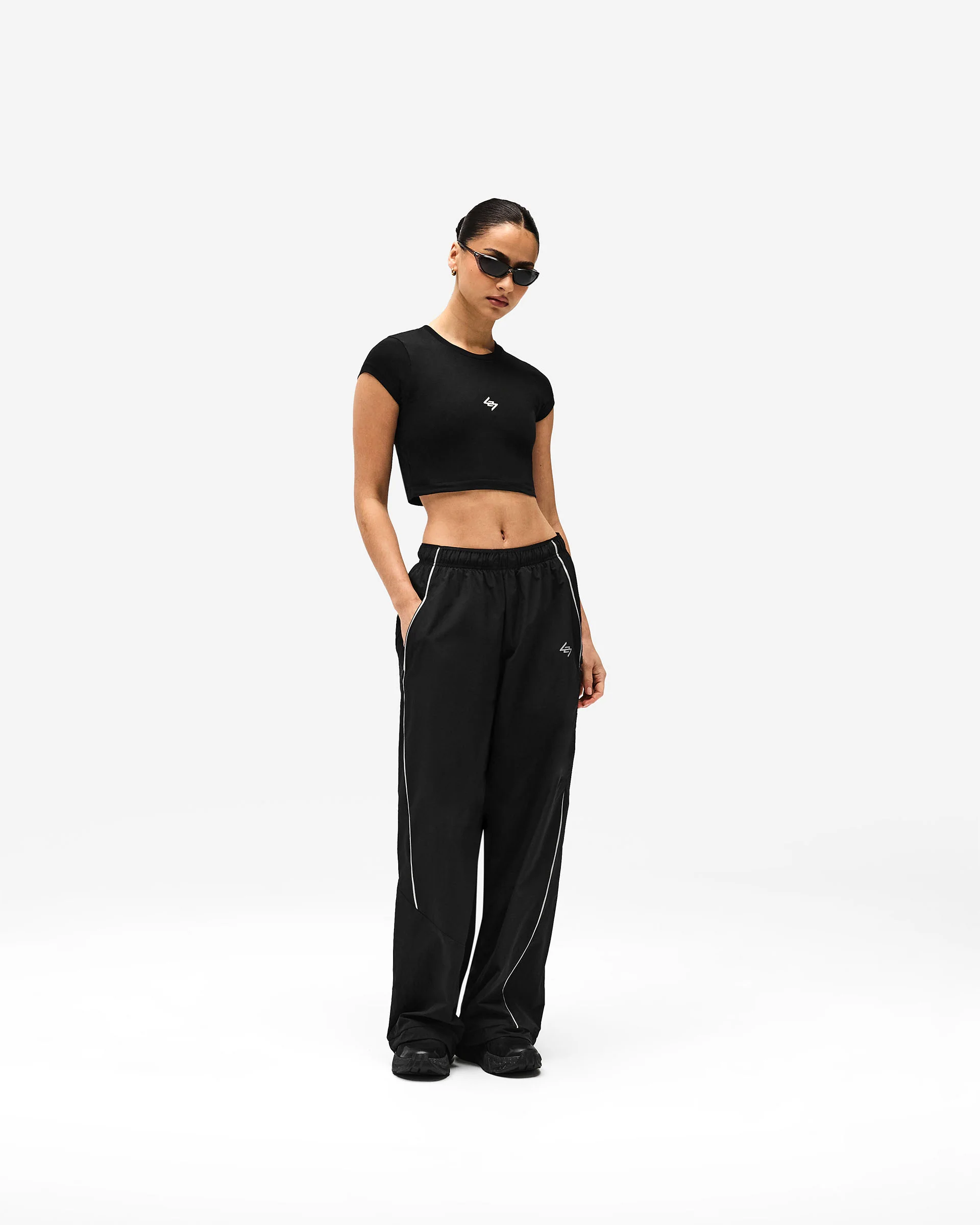 247 Micro Cap Sleeve T-Shirt - Black - Image 5