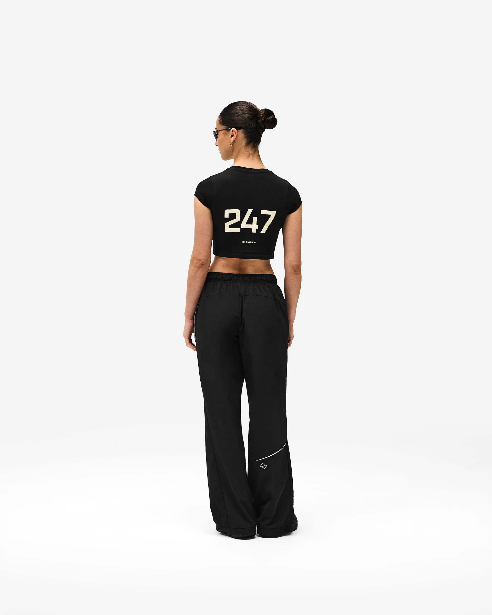247 Micro Cap Sleeve T-Shirt - Black - Image 7