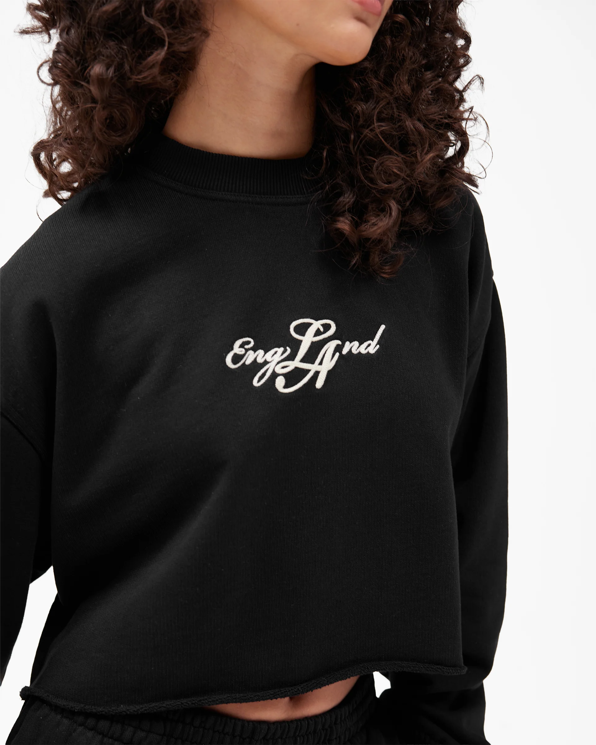 EngLAnd Cropped Sweatshirt - Jet Black - Image 6