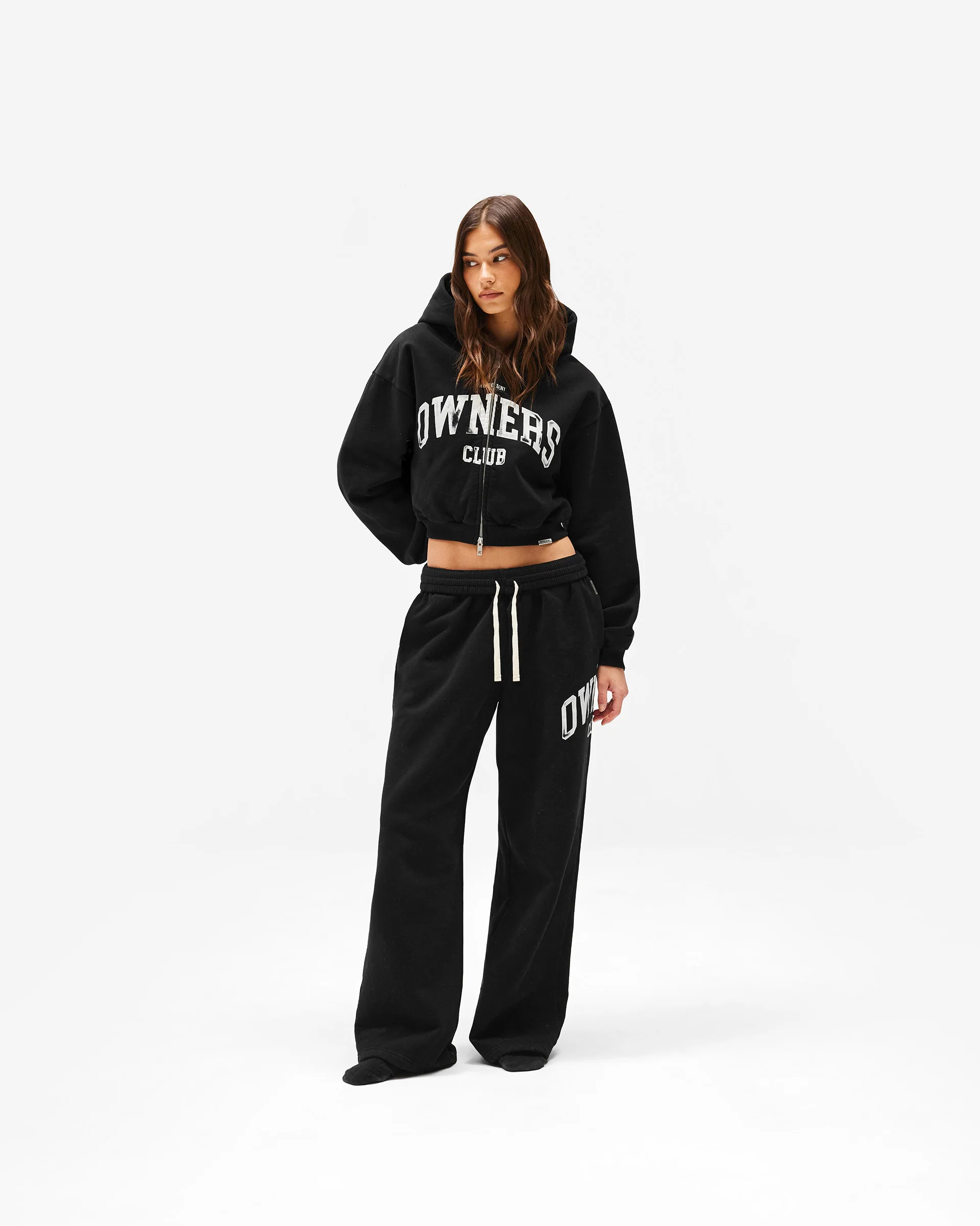 Represent Owners Club Zip Through Hoodie - Jet Black - Image 11