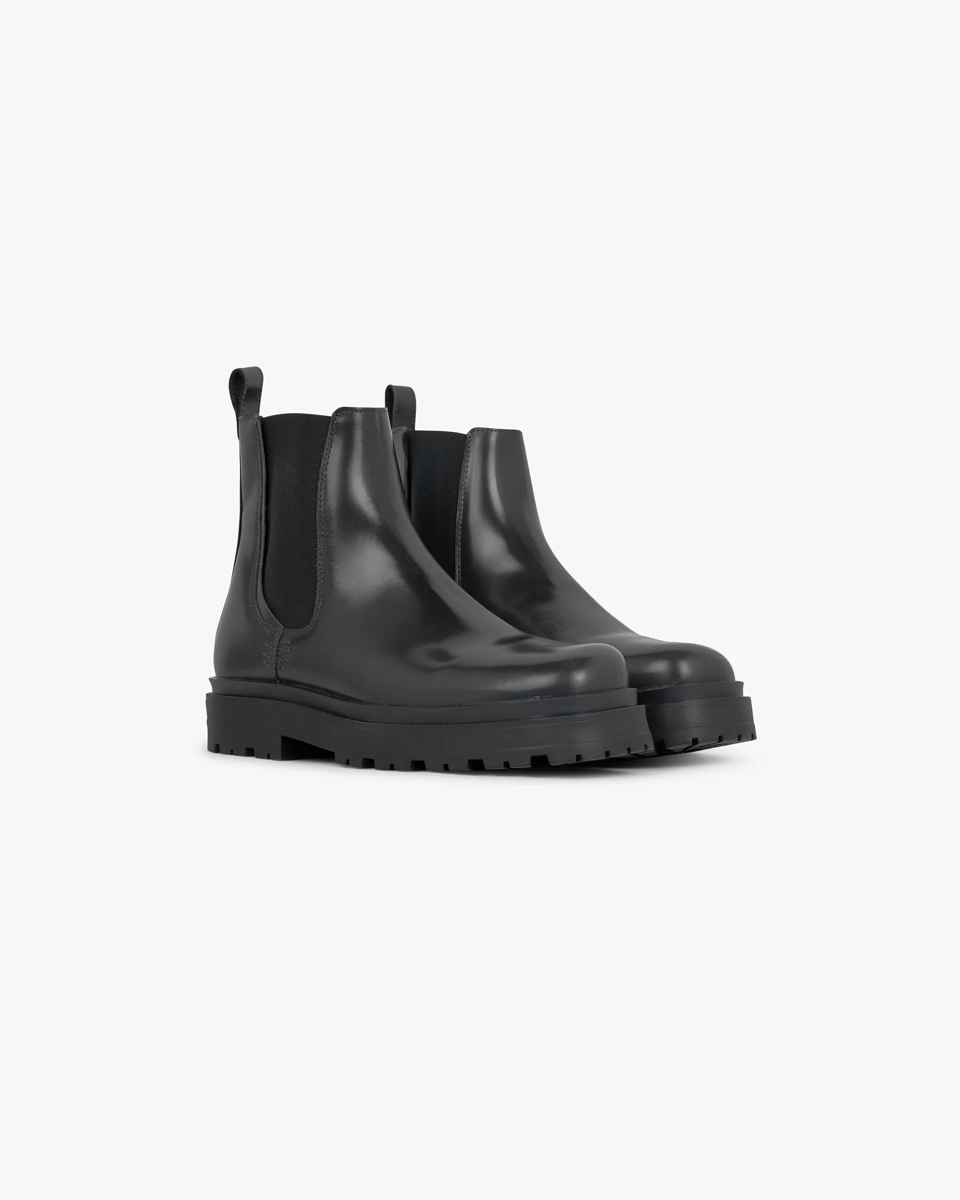 Work Boot Pull Up Leather - Off Black - Image 2