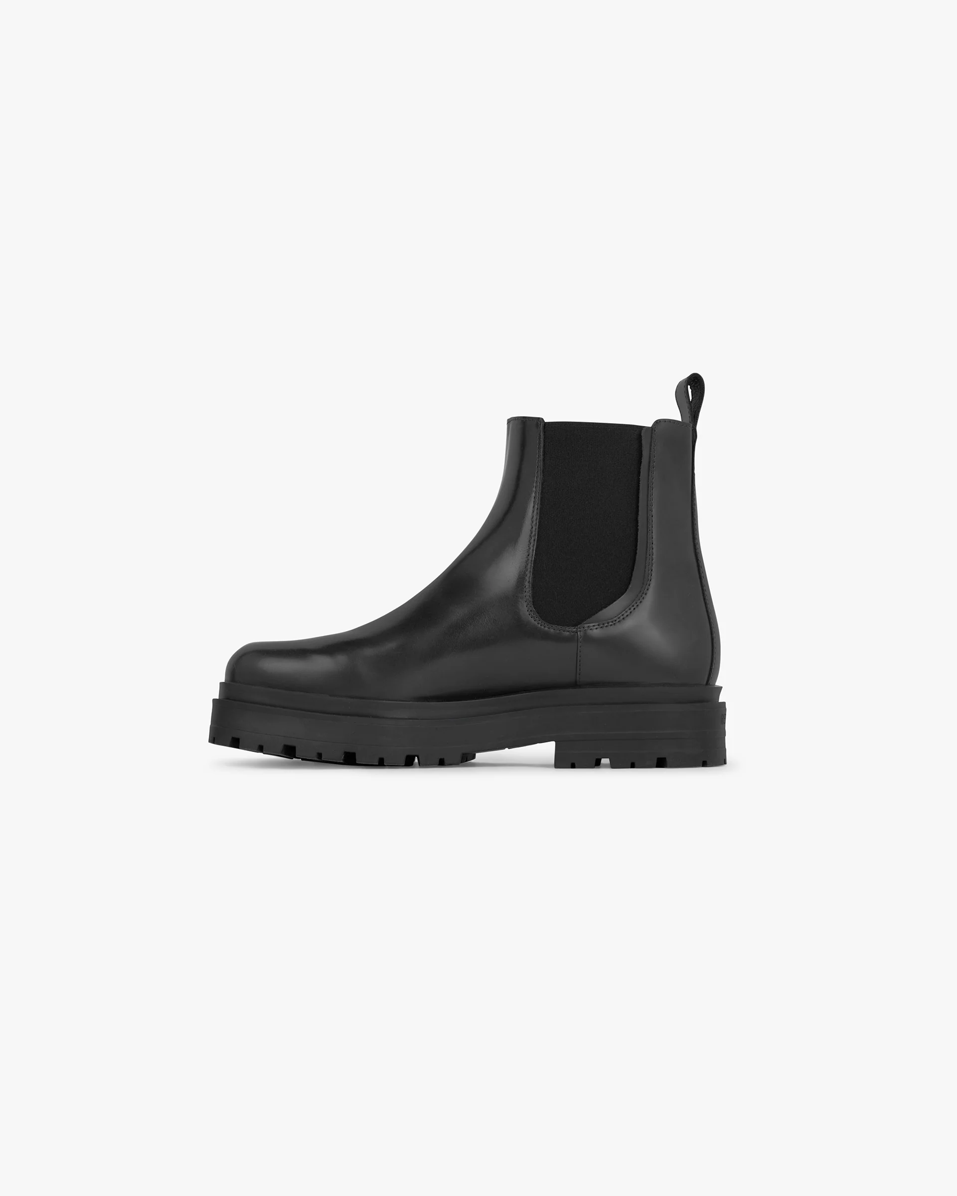 Work Boot Pull Up Leather - Off Black - Image 3