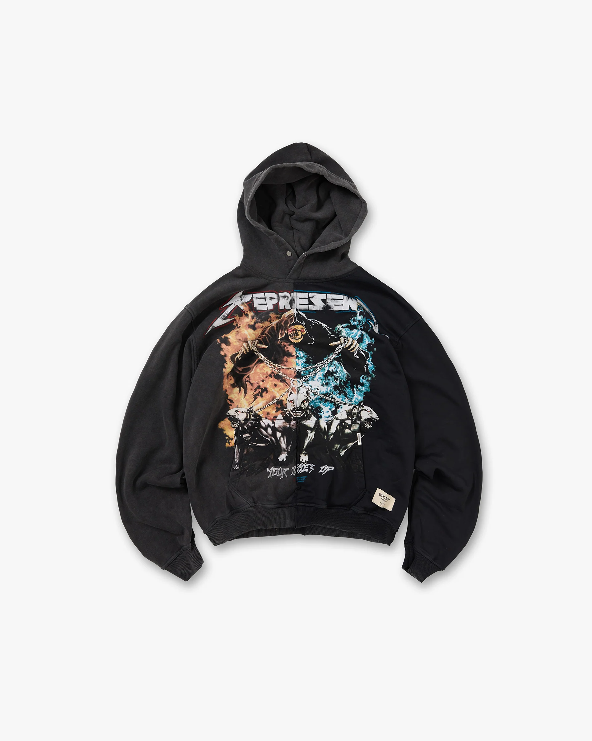 Your Times Up Hoodie - Vintage Grey Vintage Black